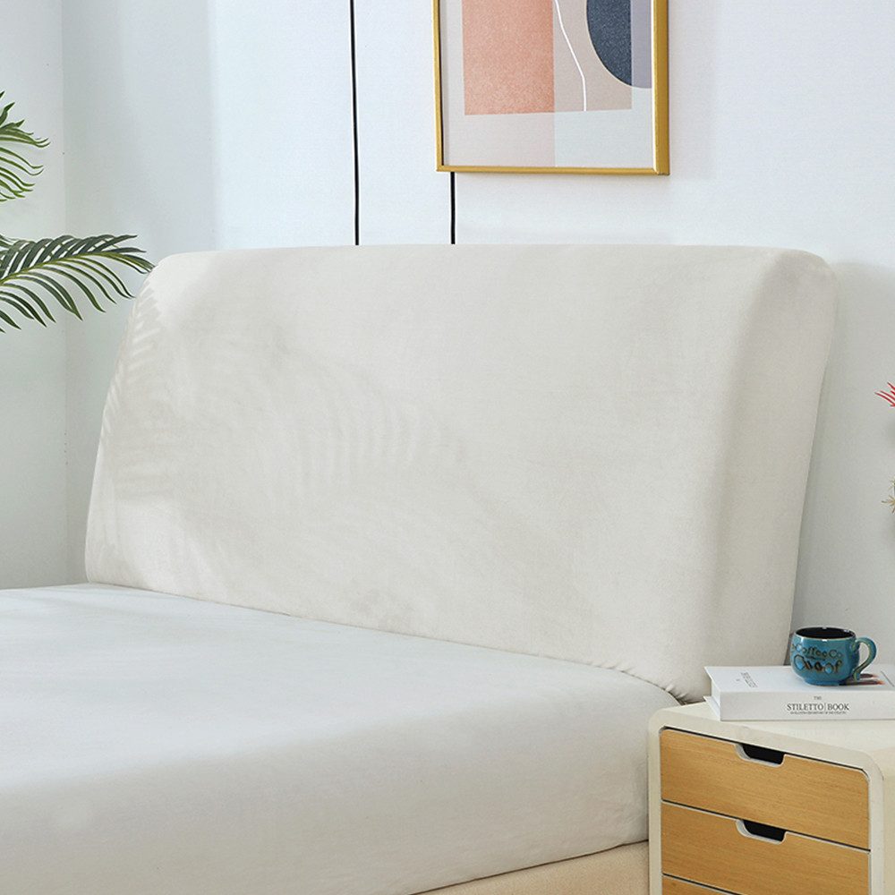 TUWENA Betthusse Bett Kopfteil Bezug, Weicher elastischer Samtstoff Staubdicht Bezug