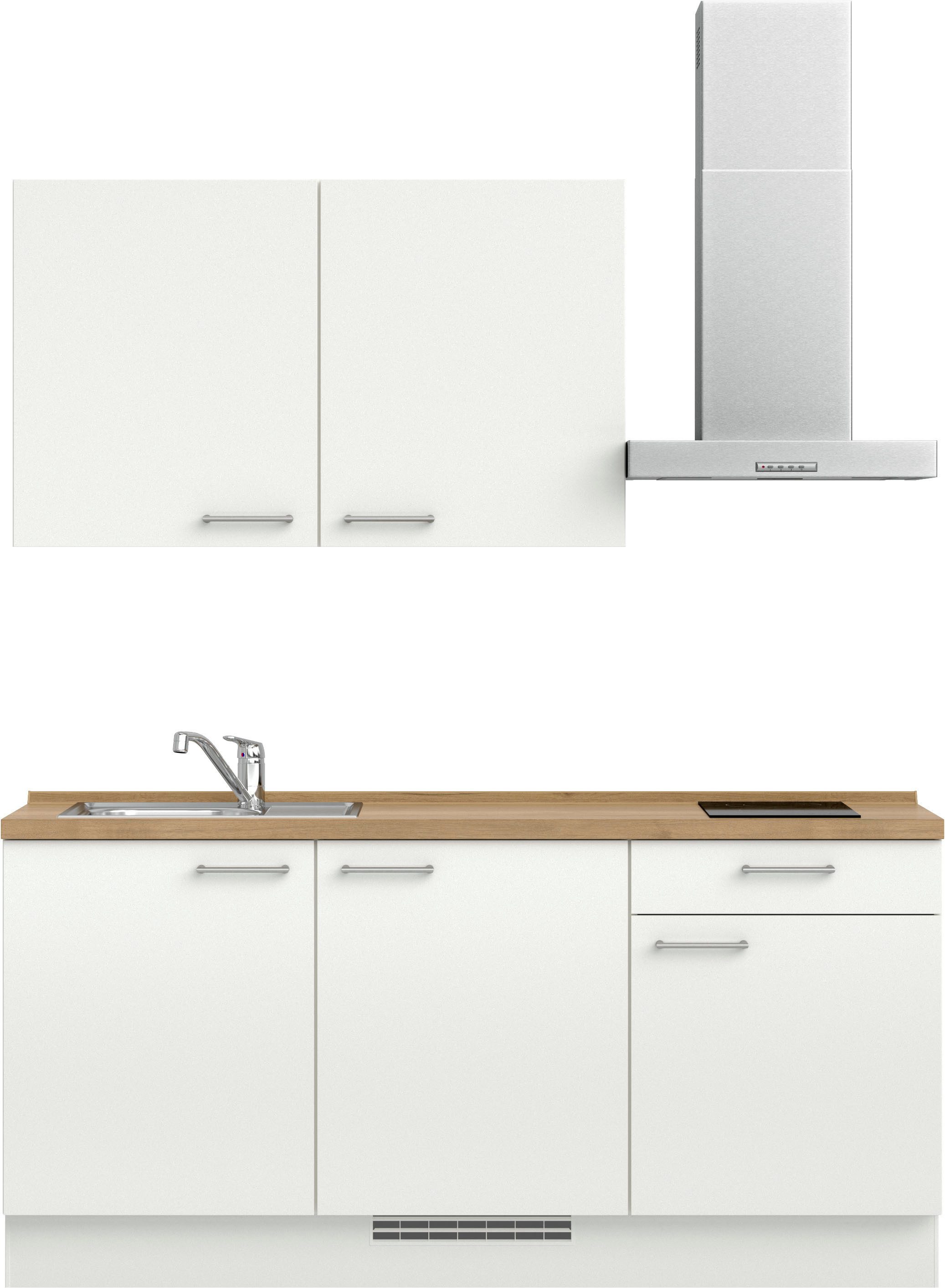 nobilia® Küchenzeile "Laser I",Ausrichtung wählbar, Breite 180 cm, vormontiert, wahlw. mit unterschiedlichen E-Geräten-Sets