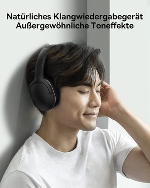 Baseus Faltbares Design, hohe Klangqualität, Bluetooth-Kopfhörer (kabelgebundene/kabellose Nutzung, kabellose 5,3, 40mm Audioeinheit)