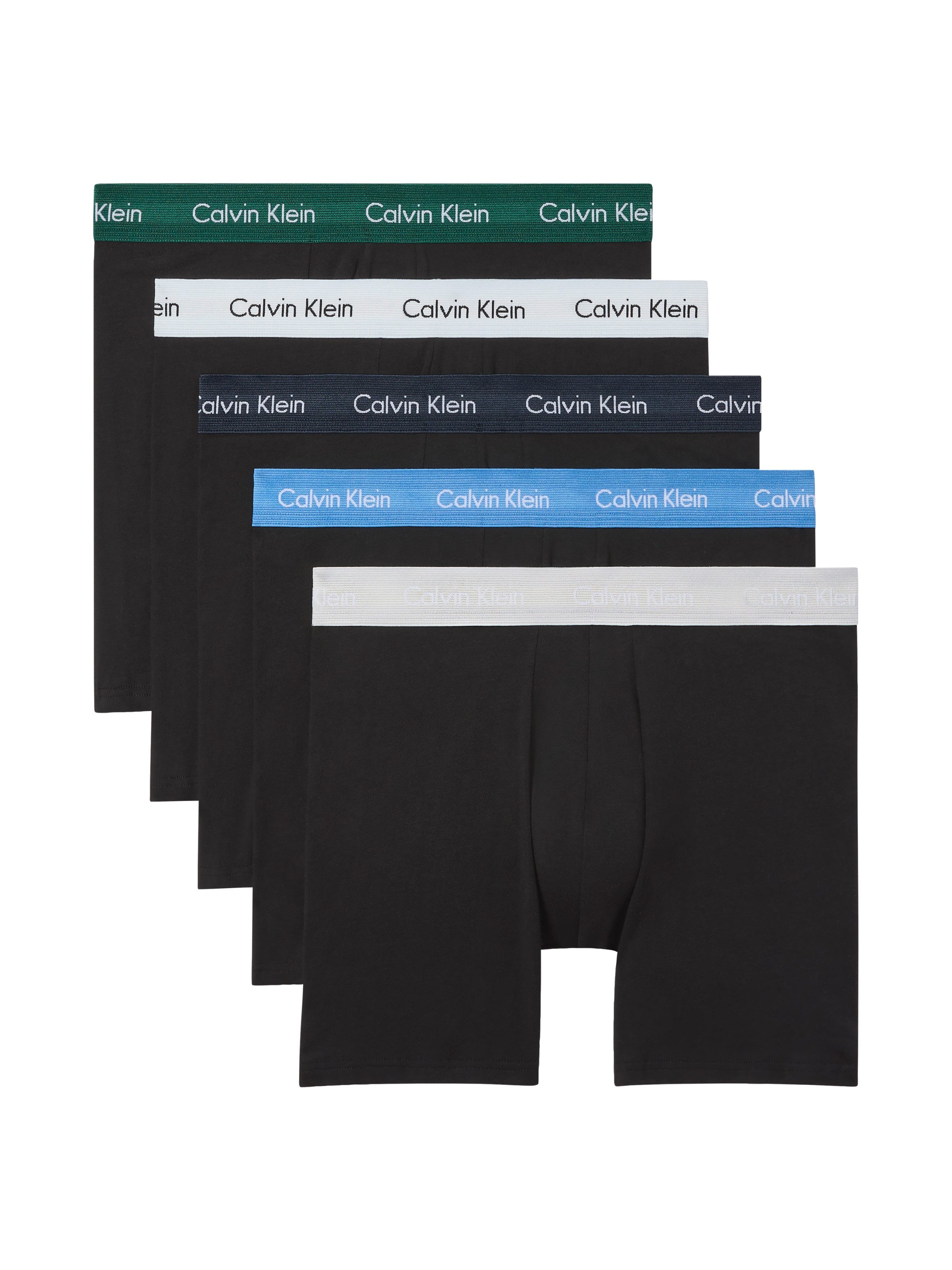 Calvin Klein Underwear Boxer BOXER BRIEF 5PK (Packung, 5-St., 5er-Pack) mit längerem Bein und Logo-Elastikbund (5Stück)