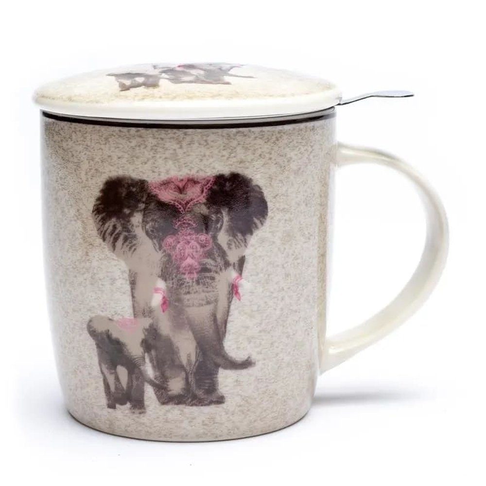 yogabox Tasse Bone China-Porzellan Set Teetasse Elephant