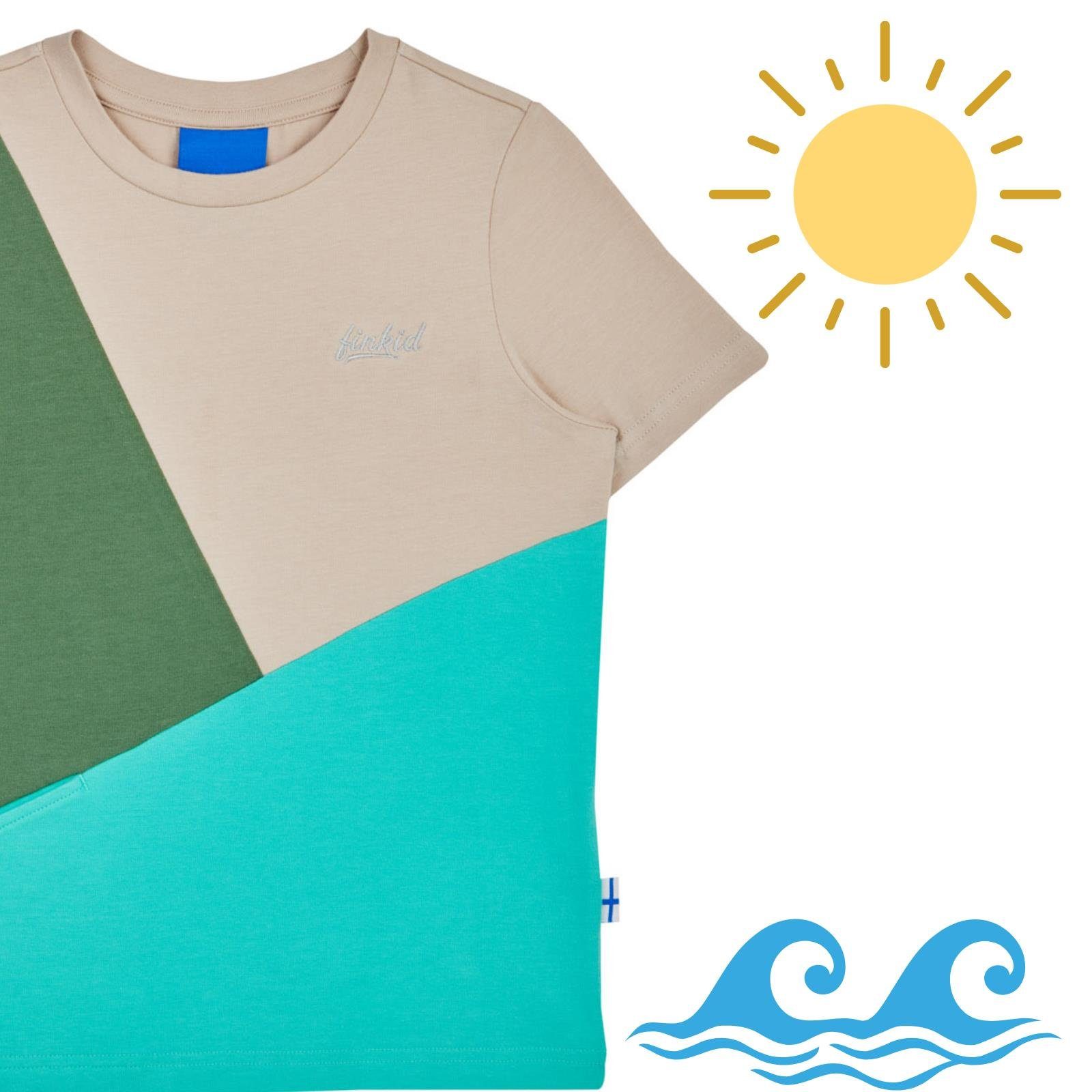 Bluefall Finkid (1-tlg) - Kinder pebble/waterfall Finkid Pebble T-Shirt Ankkuri T-Shirt