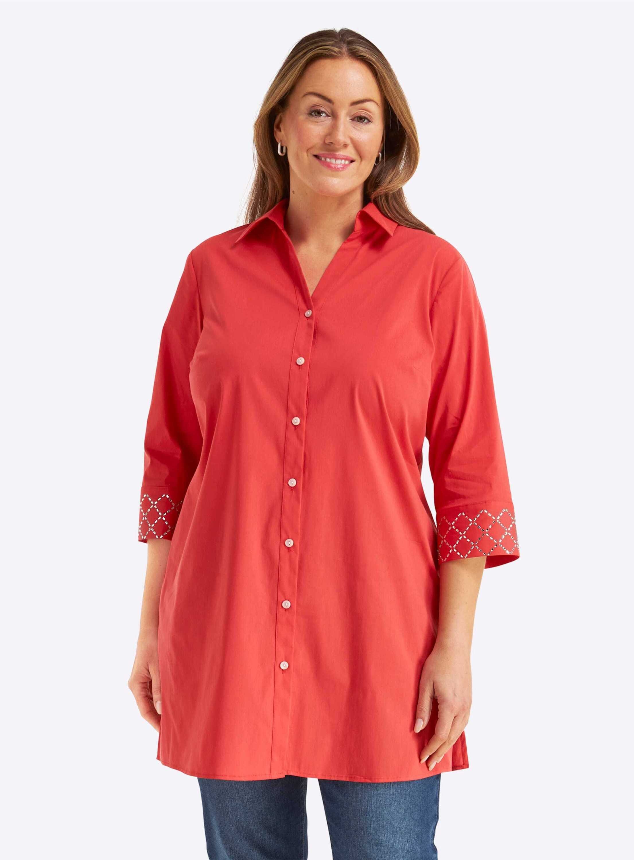 Sheego Klassische Bluse 3/4-Arm-Bluse 3/4-Arm