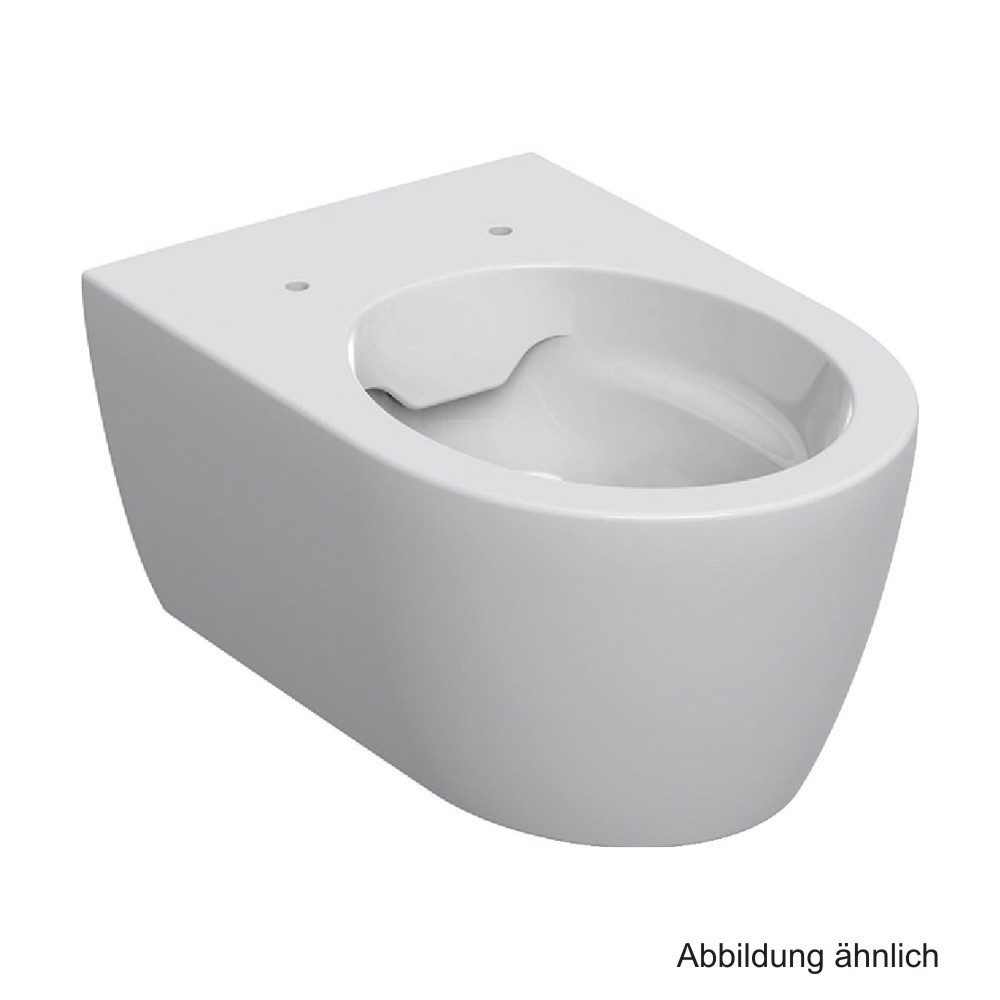 GEBERIT WC-Komplettset Geberit Wand-Tiefspül-WC iCon Rimfree, geschl. Form T:53 cm, weiß, 501