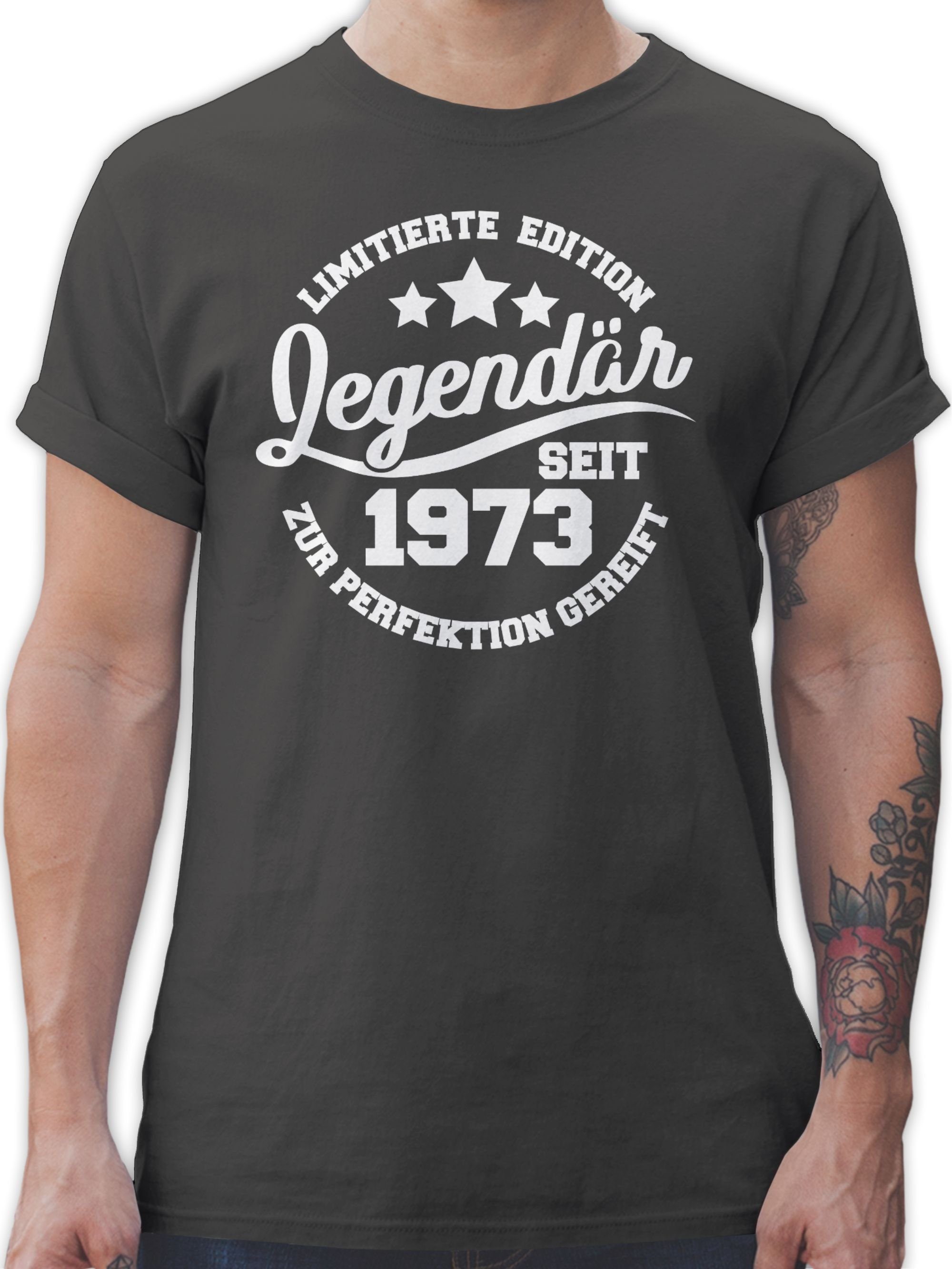 T-Shirt seit Legendär 3 1973 50. Shirtracer Geburtstag Dunkelgrau
