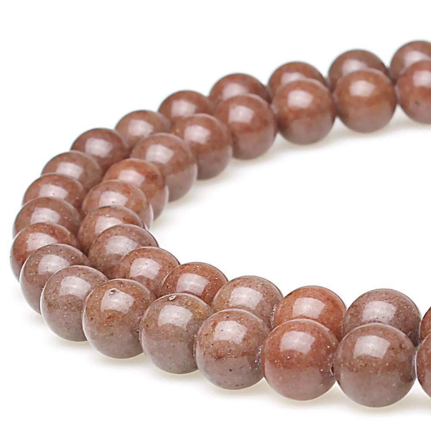LuxusKollektion Bastelperlen Aventurin Perlen Lila 10mm 38 Stk., (38-tlg)