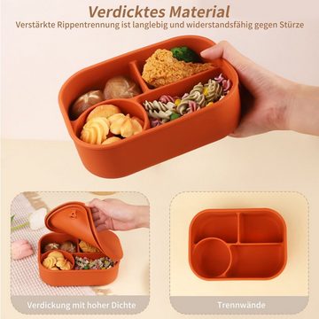 TWSOUL Lunchbox Silikon-Lunchbox in Lebensmittelqualität, Mikrowellen- und ofenfest