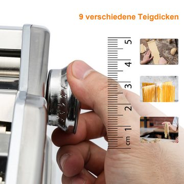 Randaco Nudelmaschine Edelstahl Pastamaschine Nudelaufsätze Frische manuelle Pasta Maker