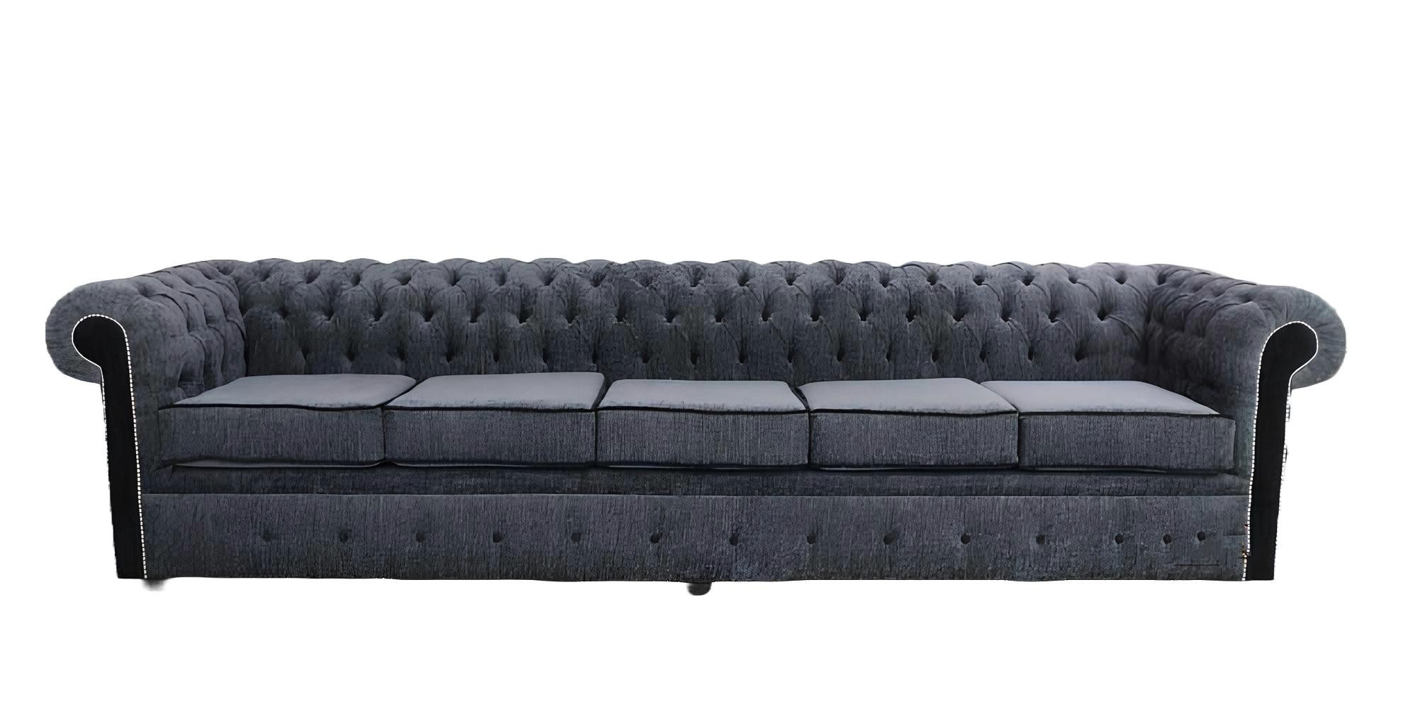 Xlmoebel Chesterfield-Sofa Luxus Sofa im Barock Stil aus Textil und Leder mit opulentem Design, Hergestellt in Europa