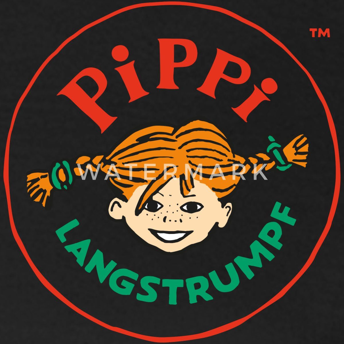 Spreadshirt T-Shirt Pippi Langstrumpf Rundes Logo Frauen T-Shirt (1-tlg) Slim Fit, fällt klein aus