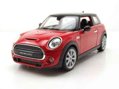 Welly Modellauto BMW Mini Cooper Hatch 2015 rot schwarz Modellauto 1:24 Welly, Maßstab 1:24