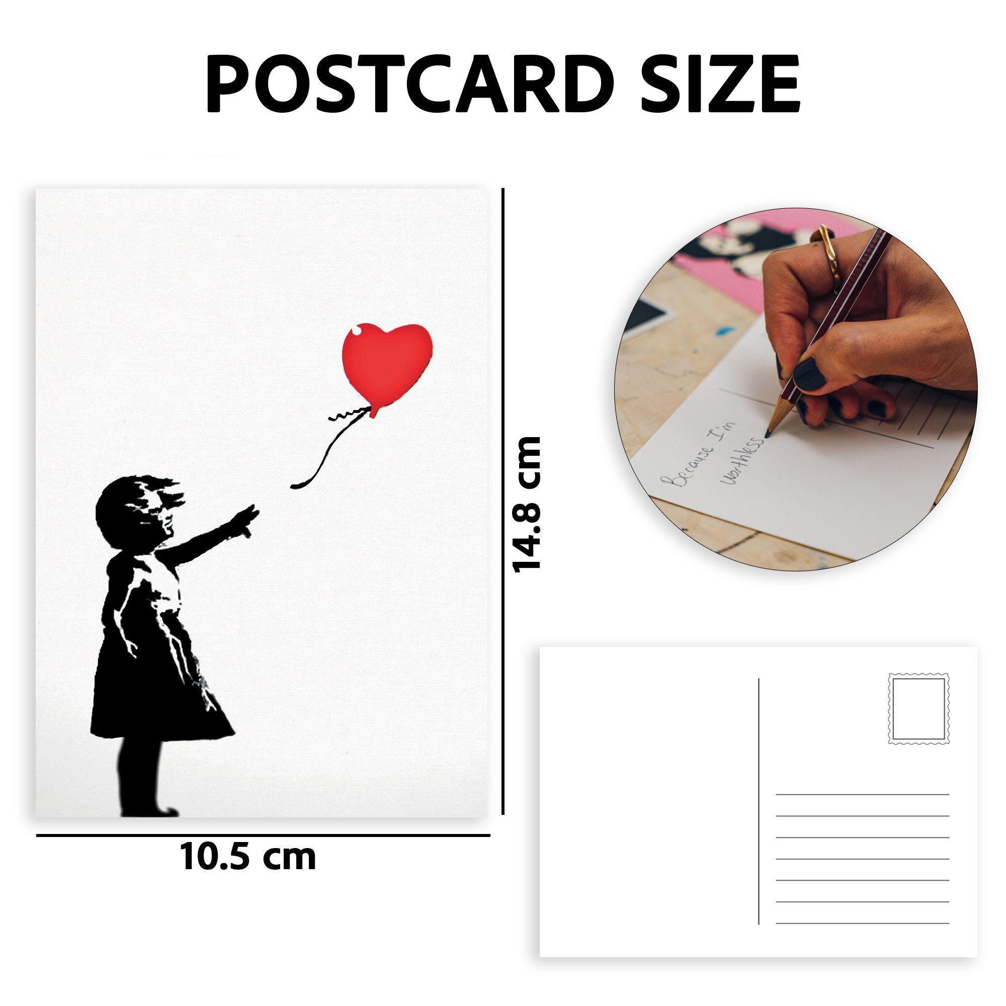 AvantgART Postkarte Banksy Premium Postkarten 6er/18er Set mit berühmten StreetArt Motiven