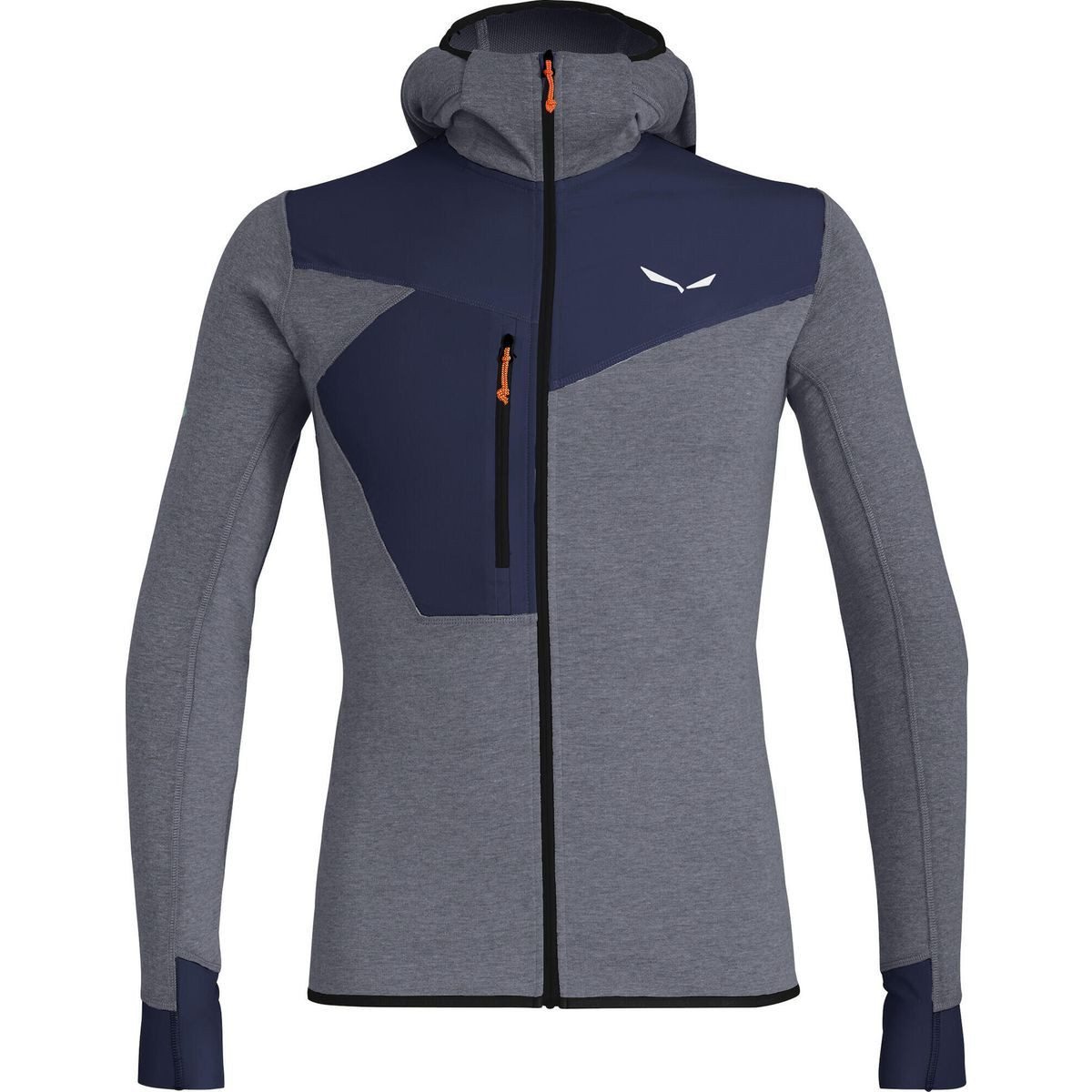 Salewa Fleecejacke Puez 2 Dry'ton M Long Sleeve Hood Full Zip Tee Funktionale Kapuzenjacke für Herren, ideal für Trekking und Wandern