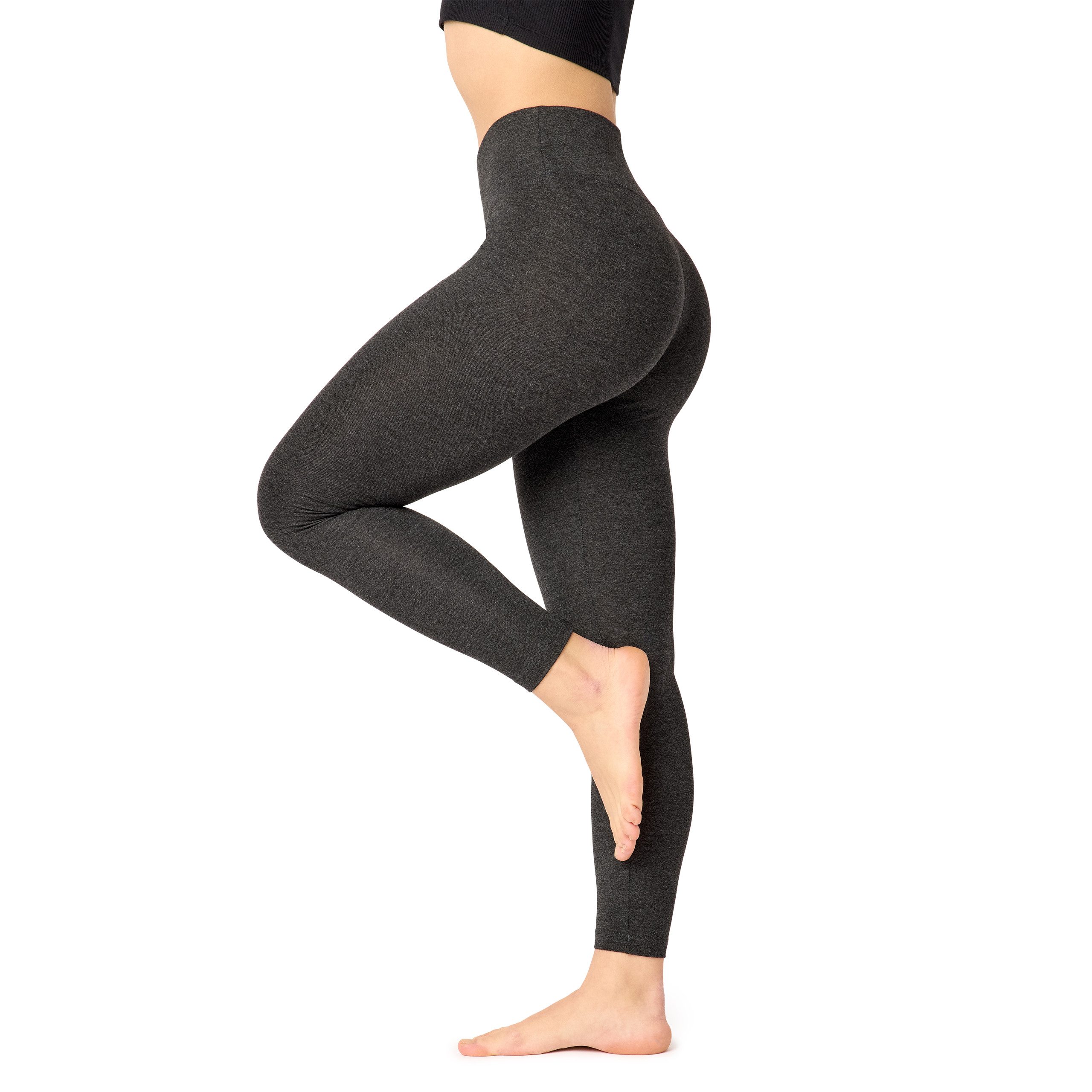 Bellivalini Highwaist Leggings Damen Lange Leggings High Waist Slim aus Viskose für Yoga BLV50-292 (1-tlg) elastischer Bund