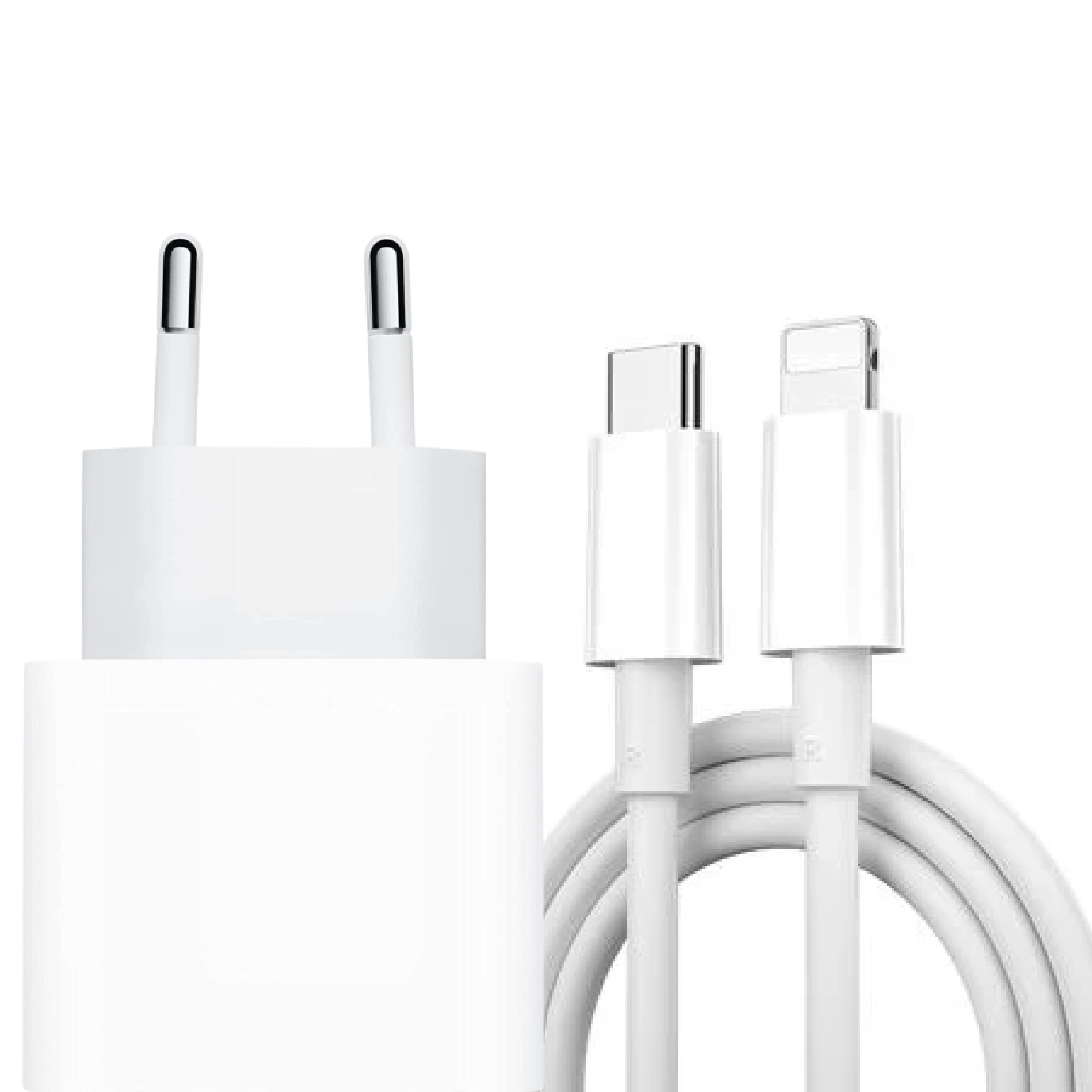 Futurea 2m Ladekabel für iPhone 20W Schnellladegerät Fast-Charging Smartphone-Ladegerät (Ladeset mit Ladekabel und USB-C Stecker, 1-tlg., Für iPhone 14/13/12/11/XS/XS/8/7 Pro Max Mini SE)