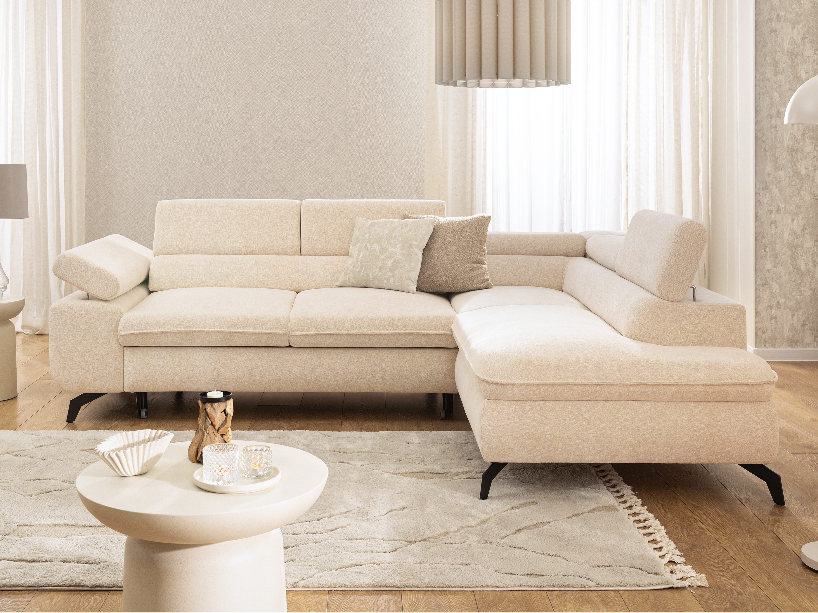 S-Style Möbel Ecksofa Bonnie mit Schlaffunktion günstig online kaufen