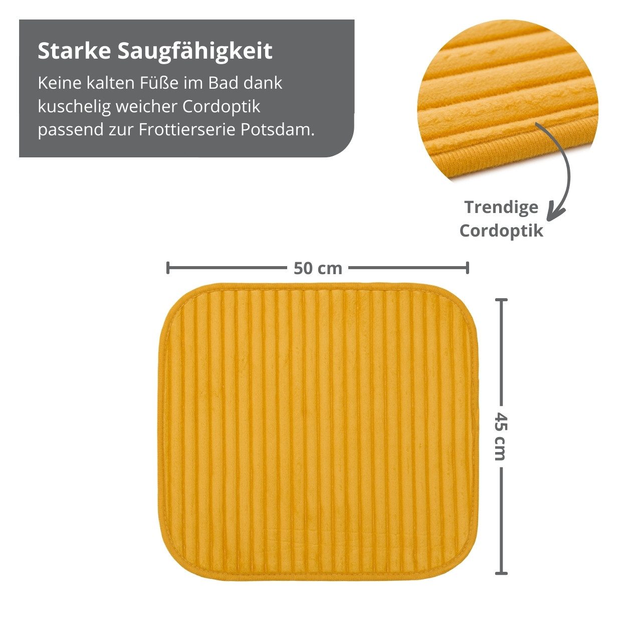 liebling Badematte Badvorleger, Badteppich, rutschhemmend beschichtet, fußbodenheizungsgeeignet, Polyester, quadratisch, starke Saugfähigkeit, für alle Bodenbeläge, in verschiedenen Farben