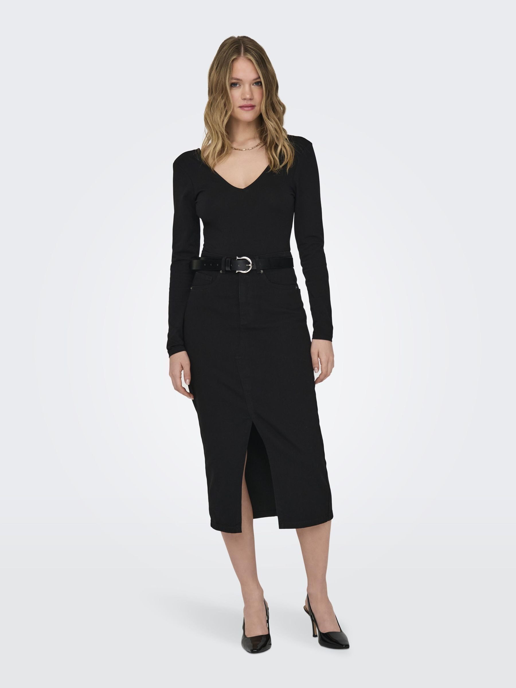 ONLY Jeansrock ONLSIRI FRONT SLIT SKIRT DNM GUA NOOS