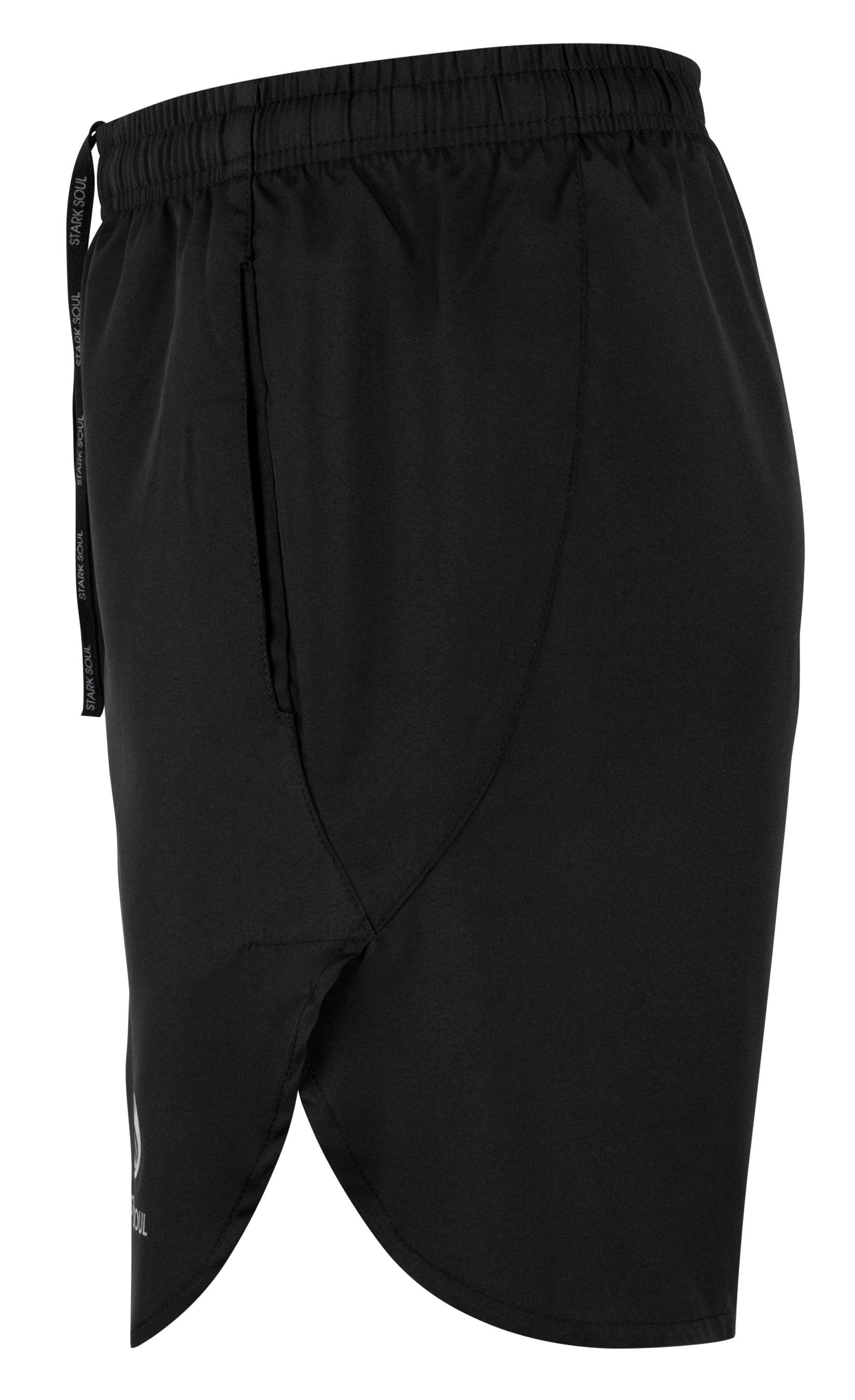 Funktionshose Stark Material Soul® kurze Schwarz Schnelltrocknend aus - Sporthose Quick Dry
