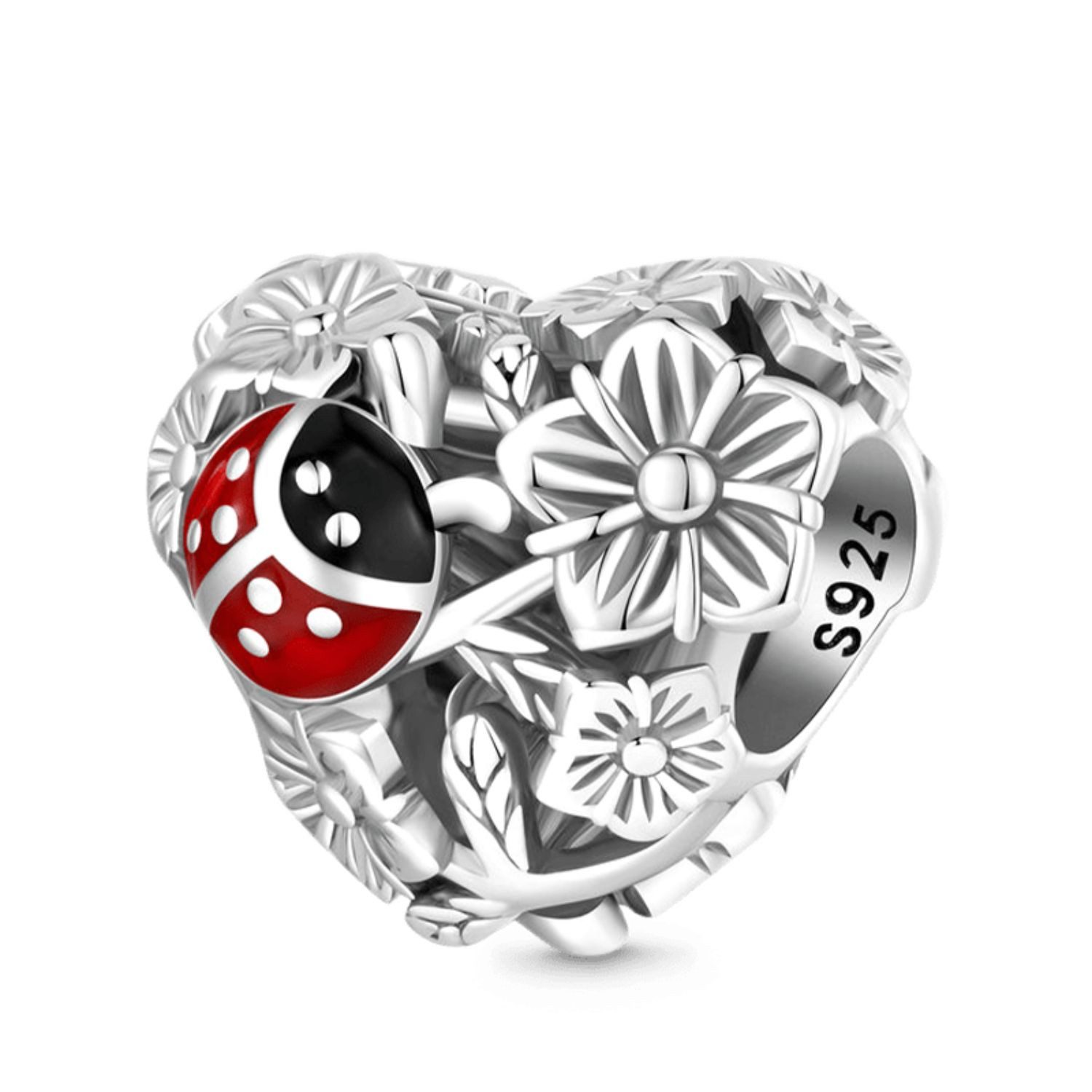 Gnoce Bead Gnoce Charm Marienkäfer&Blume HYC005