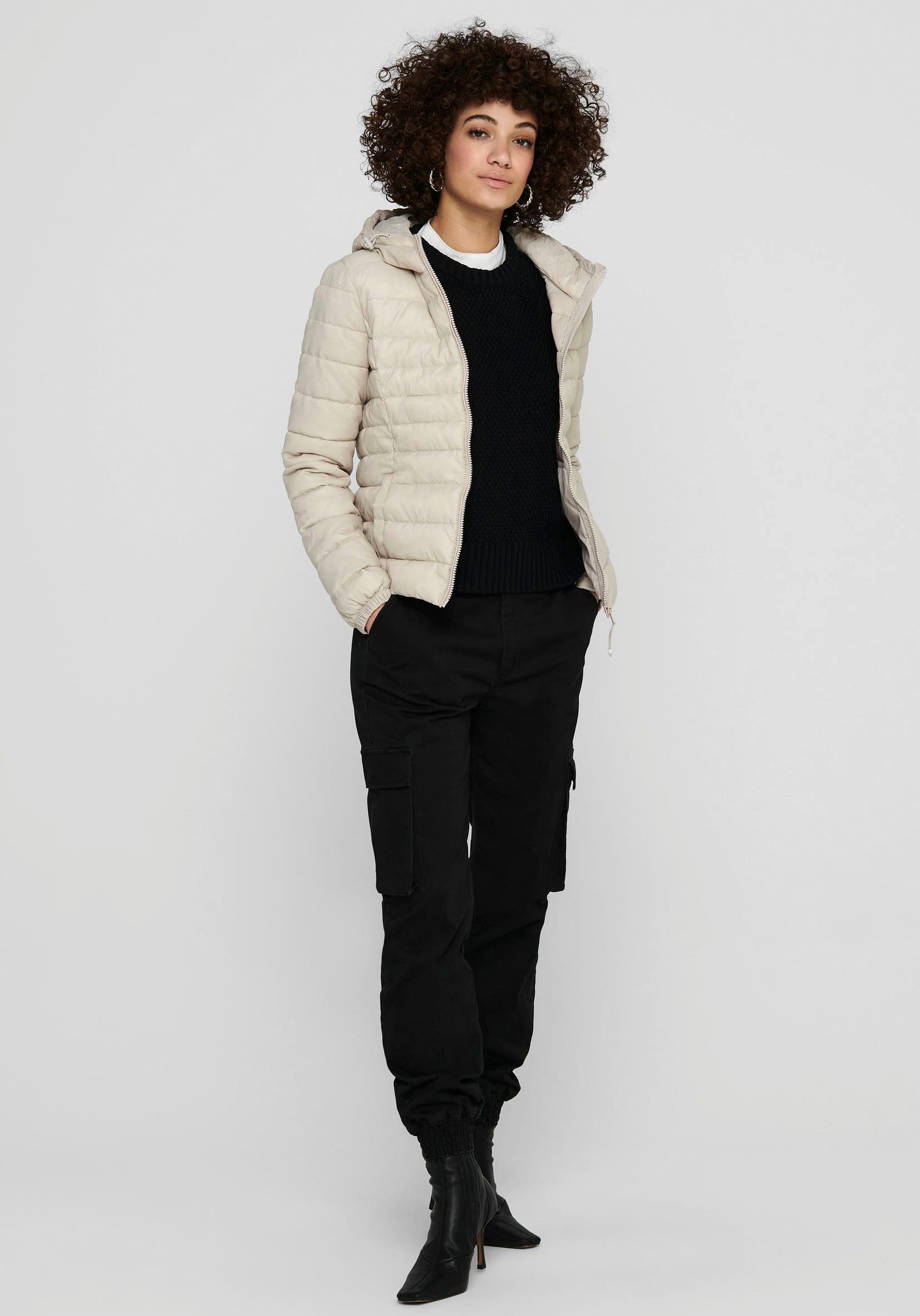 ONLY Steppjacke ONLTAHOE HOOD JACKET OTW NOOS Kunstfaser, perfekt für den Übergang