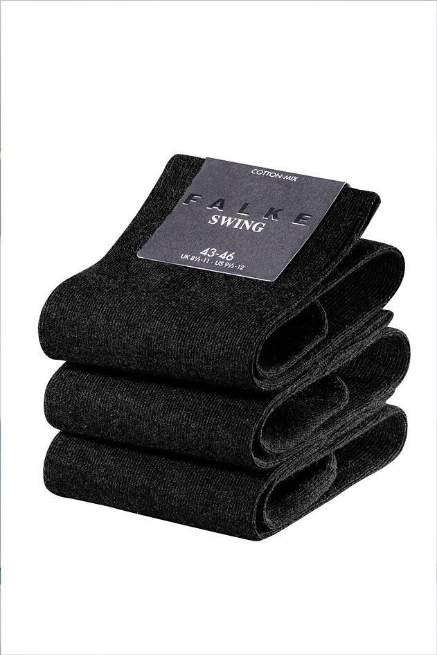 Wäsche/Bademode Socken FALKE Freizeitsocken Swing (3-Paar) aus softer Baumwollqualität