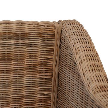 vidaXL Sofa 2-Sitzer-Sofa mit Kissen Natürliches Rattan