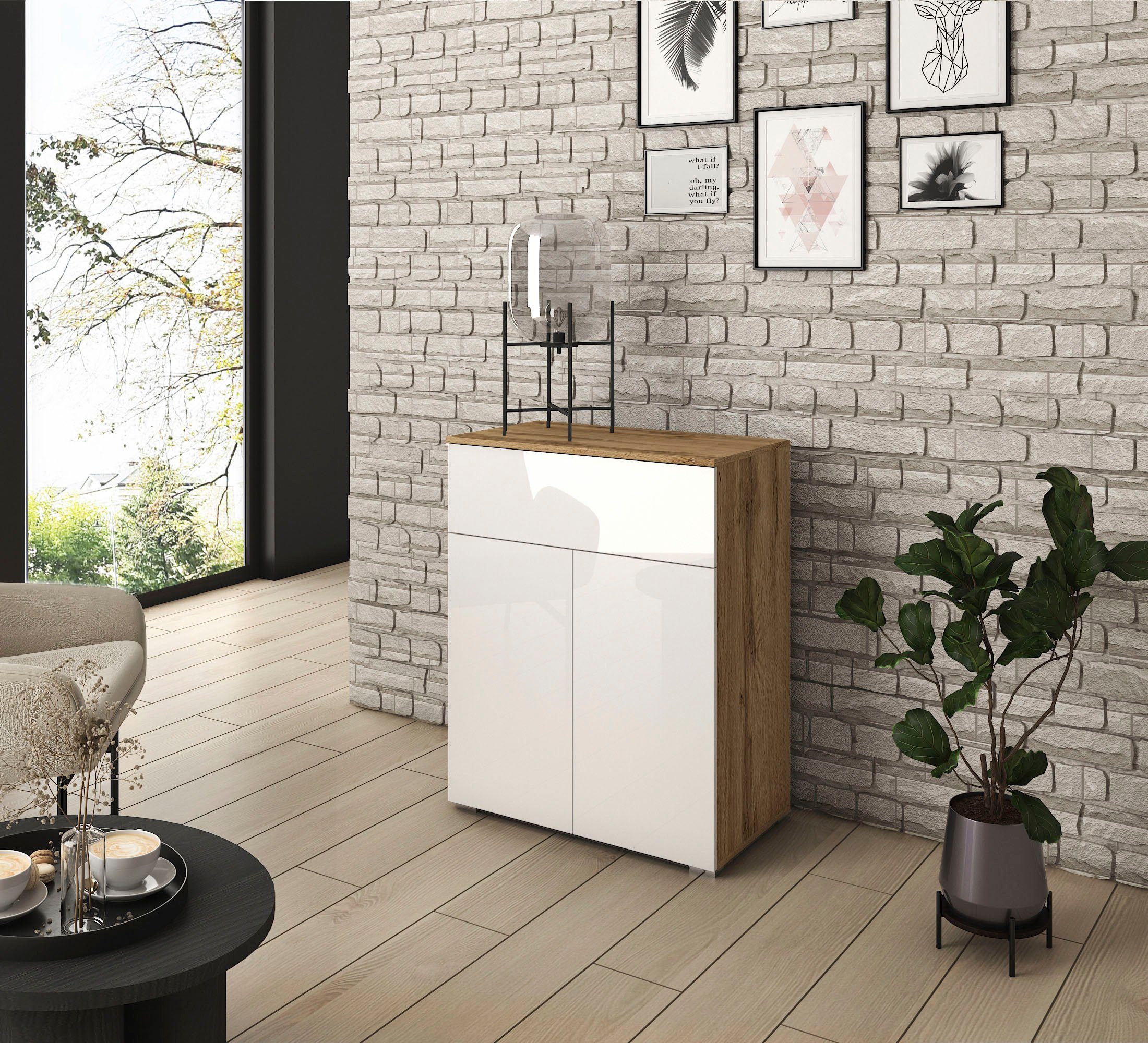 INOSIGN Sideboard PARIS (1 St), Moderne 72cm breite grifflose Kommode, viel günstig online kaufen