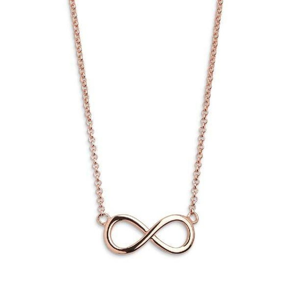 XENOX Kette mit Anhänger XENOX Halskette Damen "Silver Basic" Unendlichkeit Silber rosegold