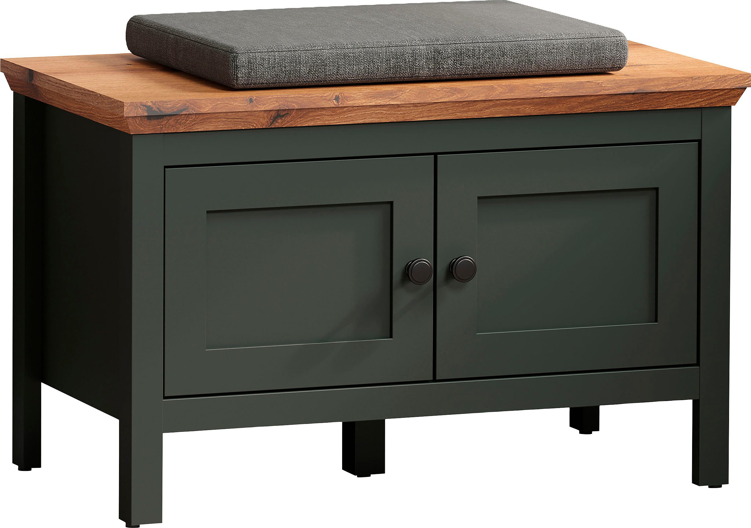 Home affaire Schuhbank Vienna (1-St), Sitzbank mit 2 Türen & Stauraum - (B/T/H) 77/39/48 cm