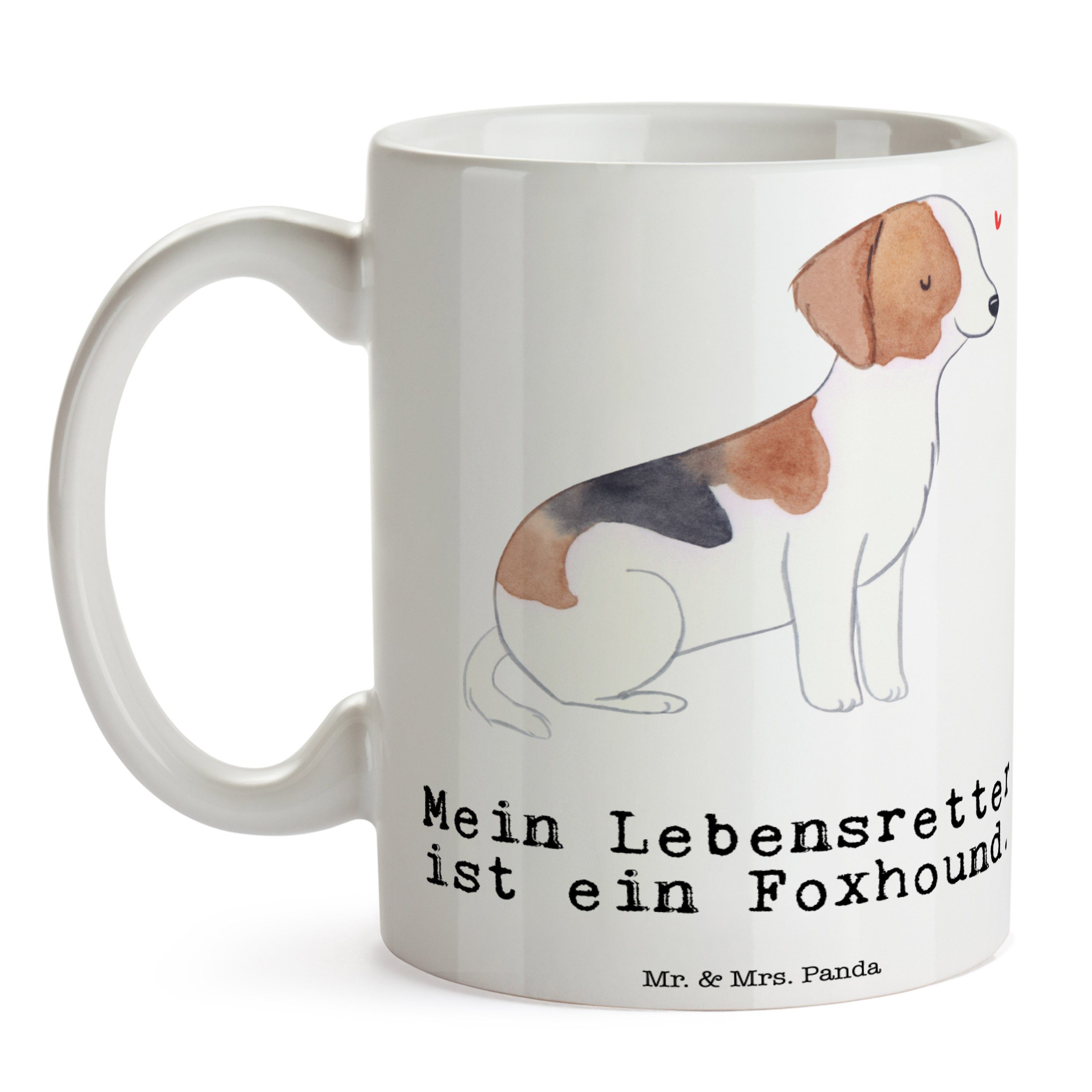 Welpe, Mr. Keramik Lebensretter & Kaffeebeche, Mrs. Foxhound Tasse - - Panda Laufhund, Weiß Geschenk,