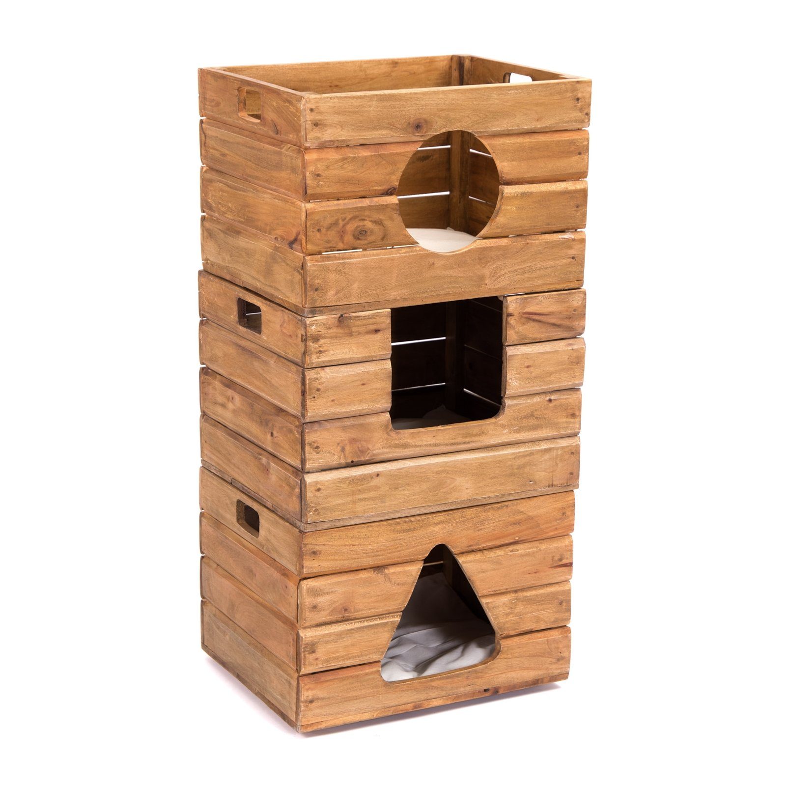 CREEDWOOD Truhe KATZENHAUS "KITTY", Mahagoni Holz, günstig online kaufen