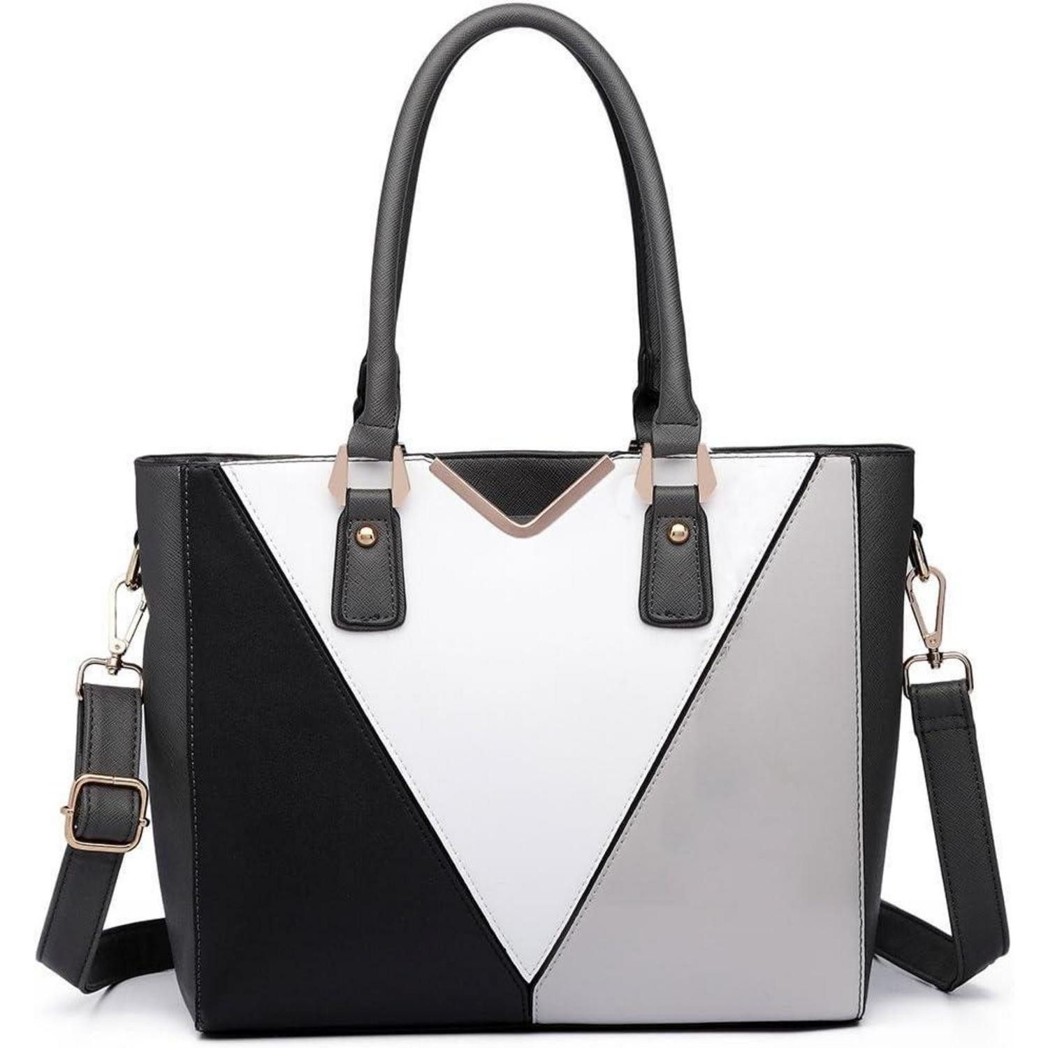LuxusKollektion Handtasche Damen Handtasche V-Design Synthetic Kunstledertasche abnehmbarer