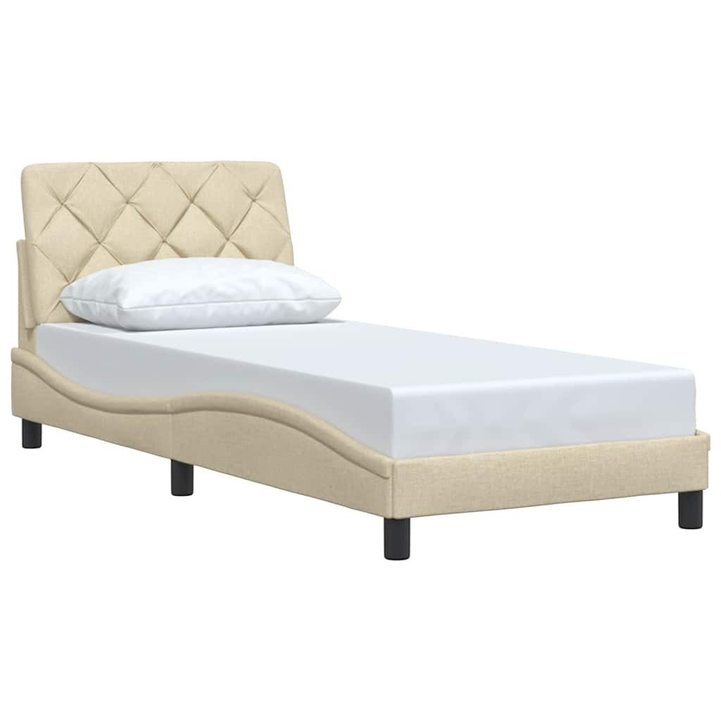 vidaXL Bett Bettgestell ohne Matratze Creme günstig online kaufen