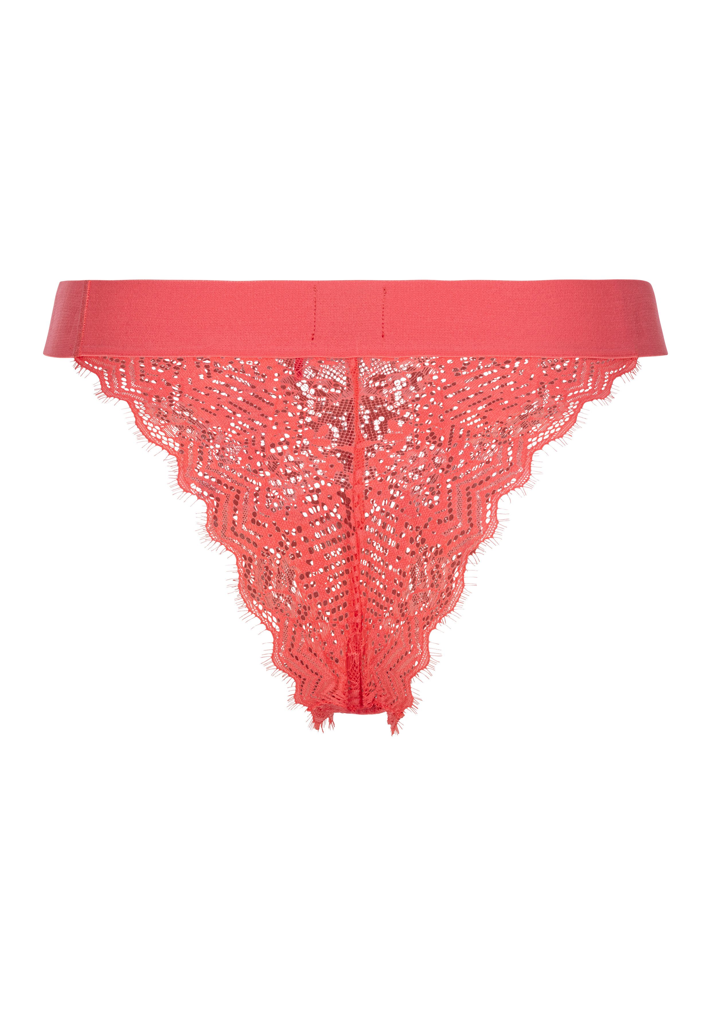 HUGO Slip BRIEF RL LACE aus Stretch-Spitze, mit Logoschriftzug auf dem Bund