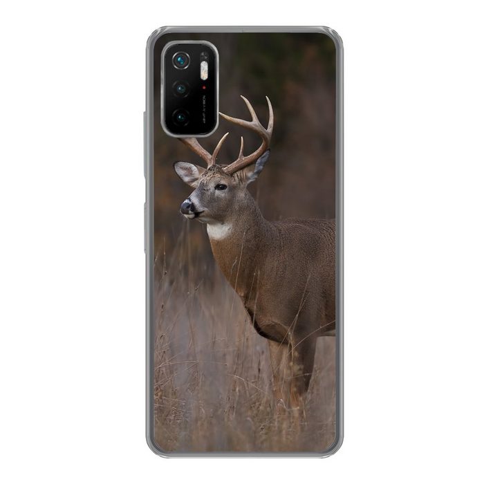 MuchoWow Handyhülle Herbst - Hirsche - Gras - Natur - Tiere Phone Case Handyhülle Xiaomi Poco M3 Pro 5G Silikon Schutzhülle