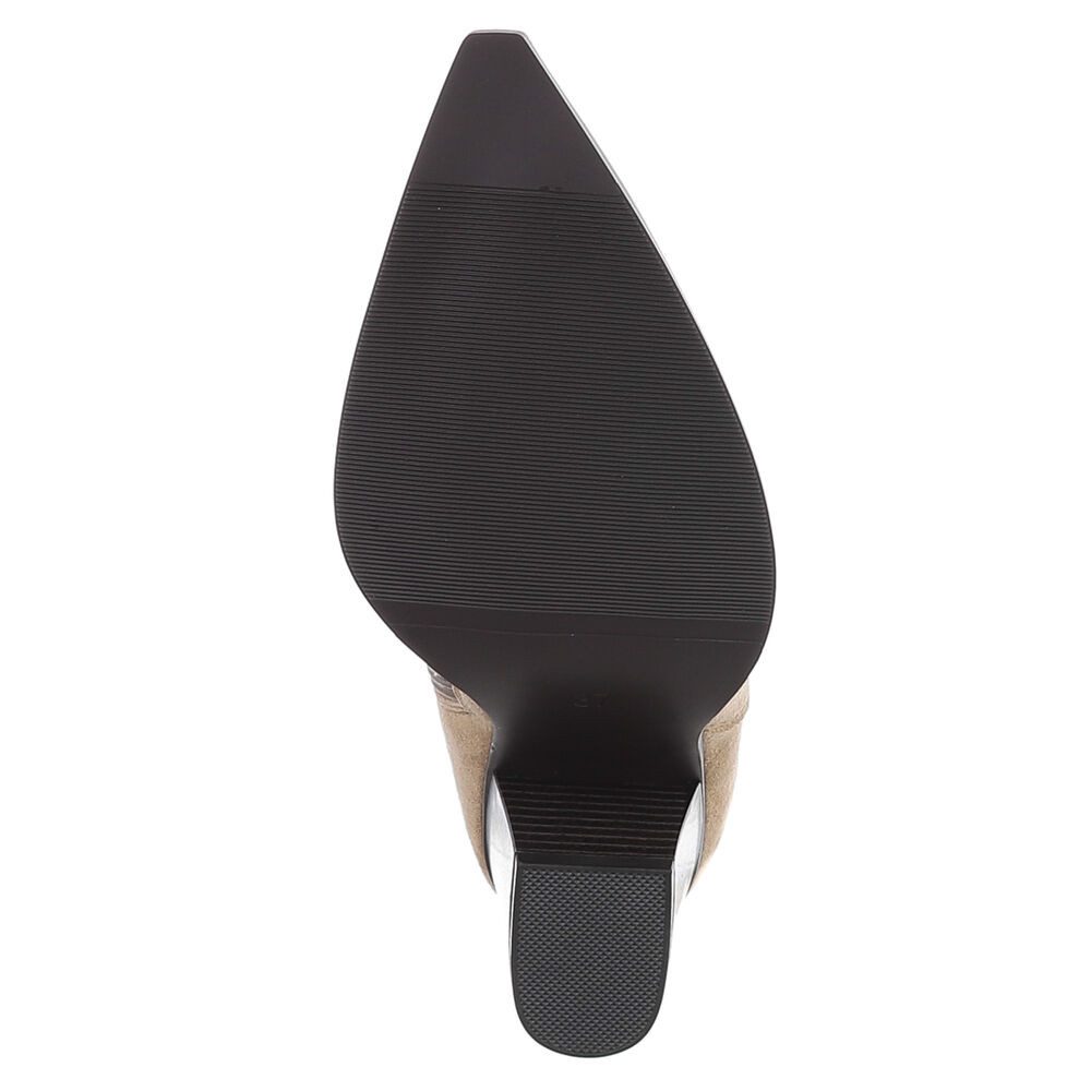 Ital-Design Stilvolle Stiefeletten mit Spitzkappe für Damen Westernstiefelette (90756036) Blockabsatz Stiefeletten in Hellbraun