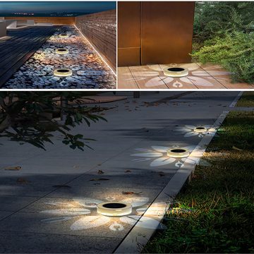 yozhiqu Außen-Wandleuchte Solar-Außenmuster Leuchte, Wandleuchte für Innenhof-Gartenlandschaft, Nachtlicht mit dekorativer Atmosphäre, Wandleuchte, LED-Solarleuchte