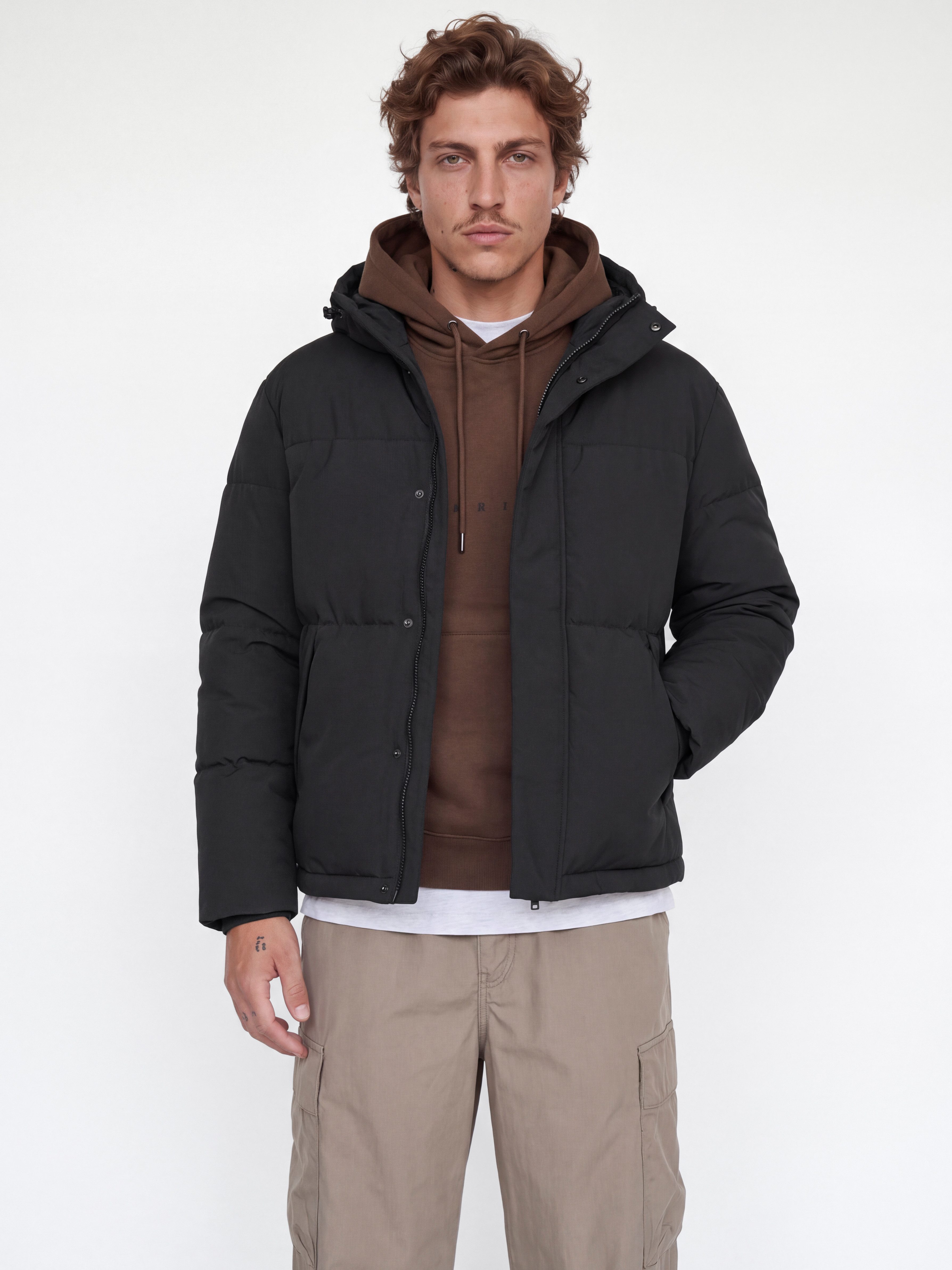 Jack & Jones Steppjacke JJESOHO PUFFER HOOD AW26 SN Kunstfaser, regular fit