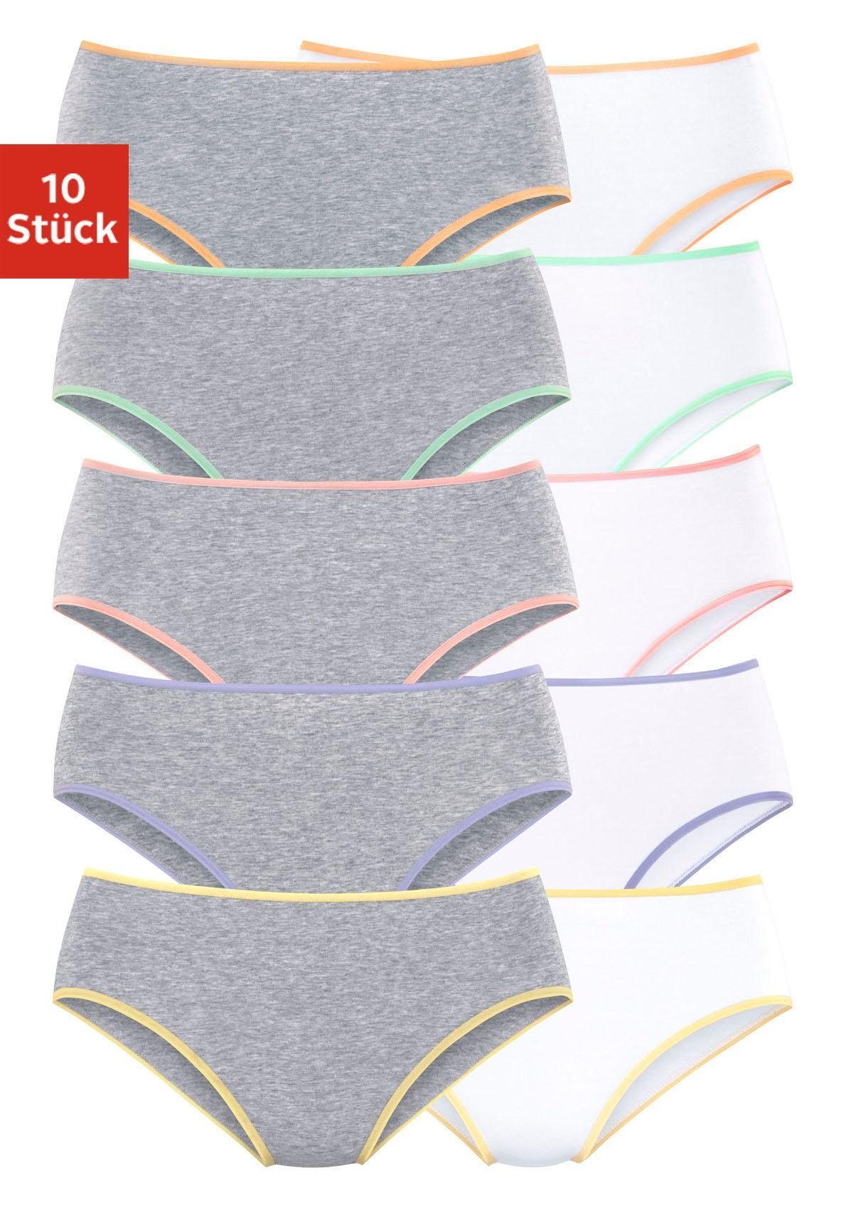 petite fleur Jazz-Pants Slips (10er-Pack) aus elastischer Baumwolle