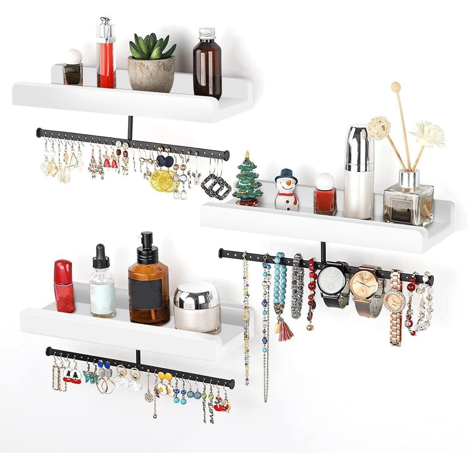 LuxusKollektion Schmuckständer Schmuckhalter Holz Wand 2in1 Organizer (1 St)