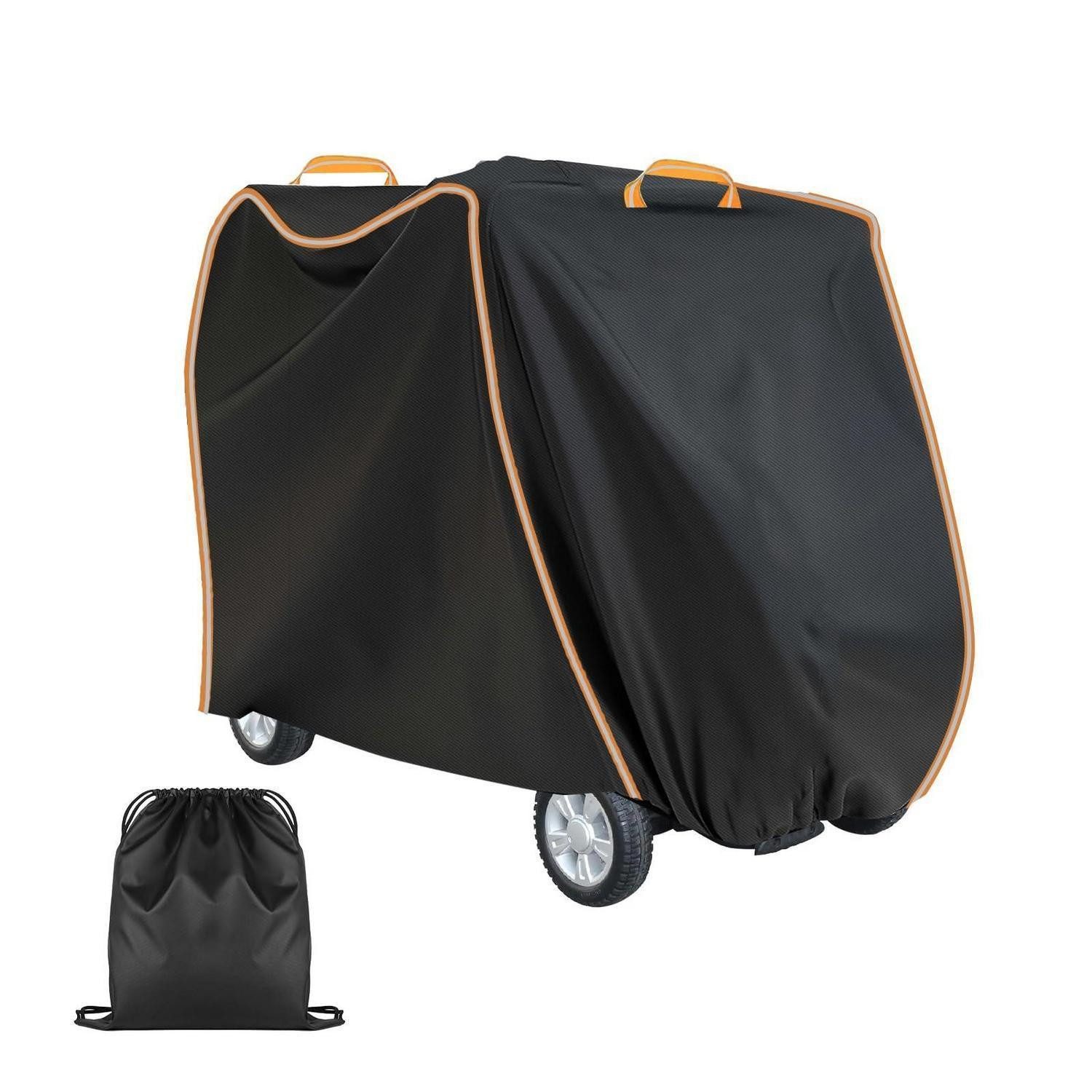 LuxusKollektion Schutzplane Elektromobil Abdeckung 420D Oxford UVSchutz Rollstuhl 2XL 175x119x63cm