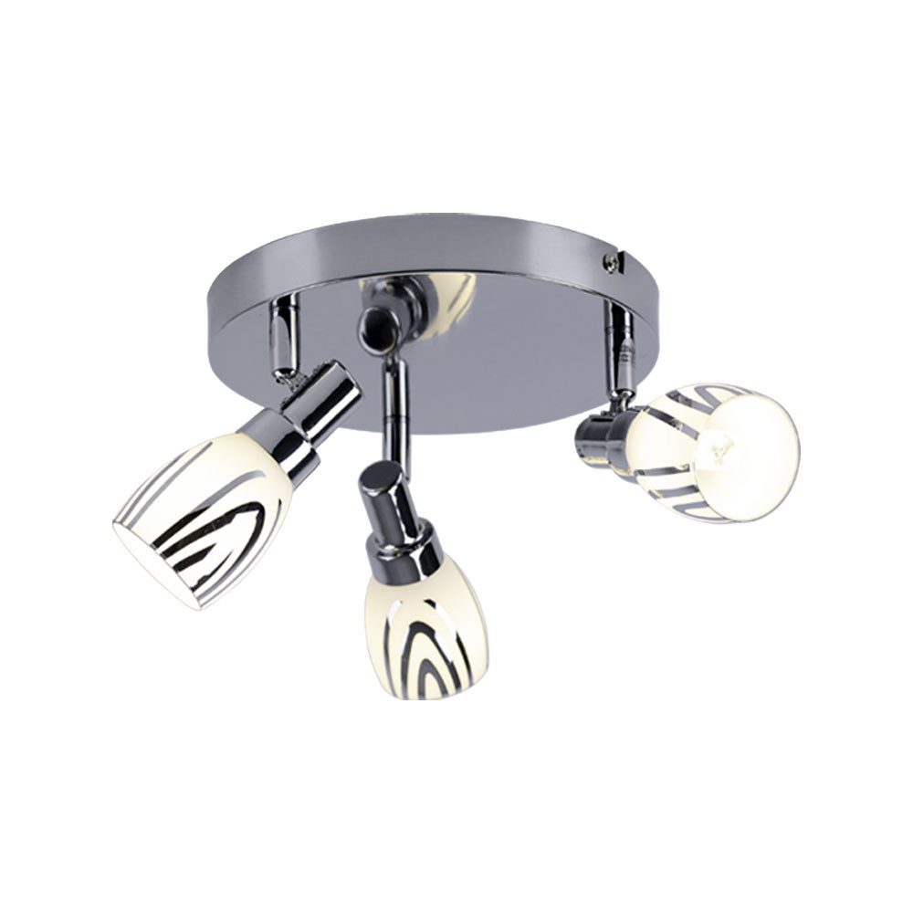 GLOBO LIGHTING Deckenspot, Leuchtmittel inklusive, Warmweiß, Decken Lampe Wohn Zimmer Beleuchtung Rondell Spot Leuchte
