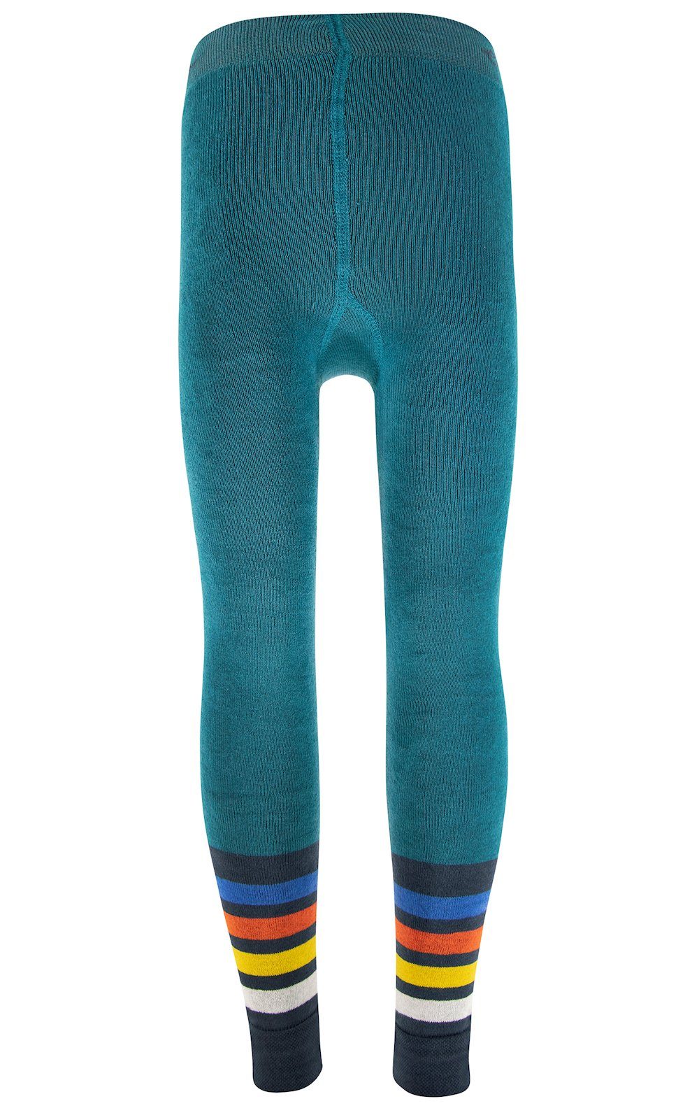 Ein Ewers breites und angenehmen Tragecomfort blau türkis elastisches Innenplüsch bunte Leggings Komfortbündchen Thermo Thermoleggings Ewers sorgt (1-tlg), für Ringel