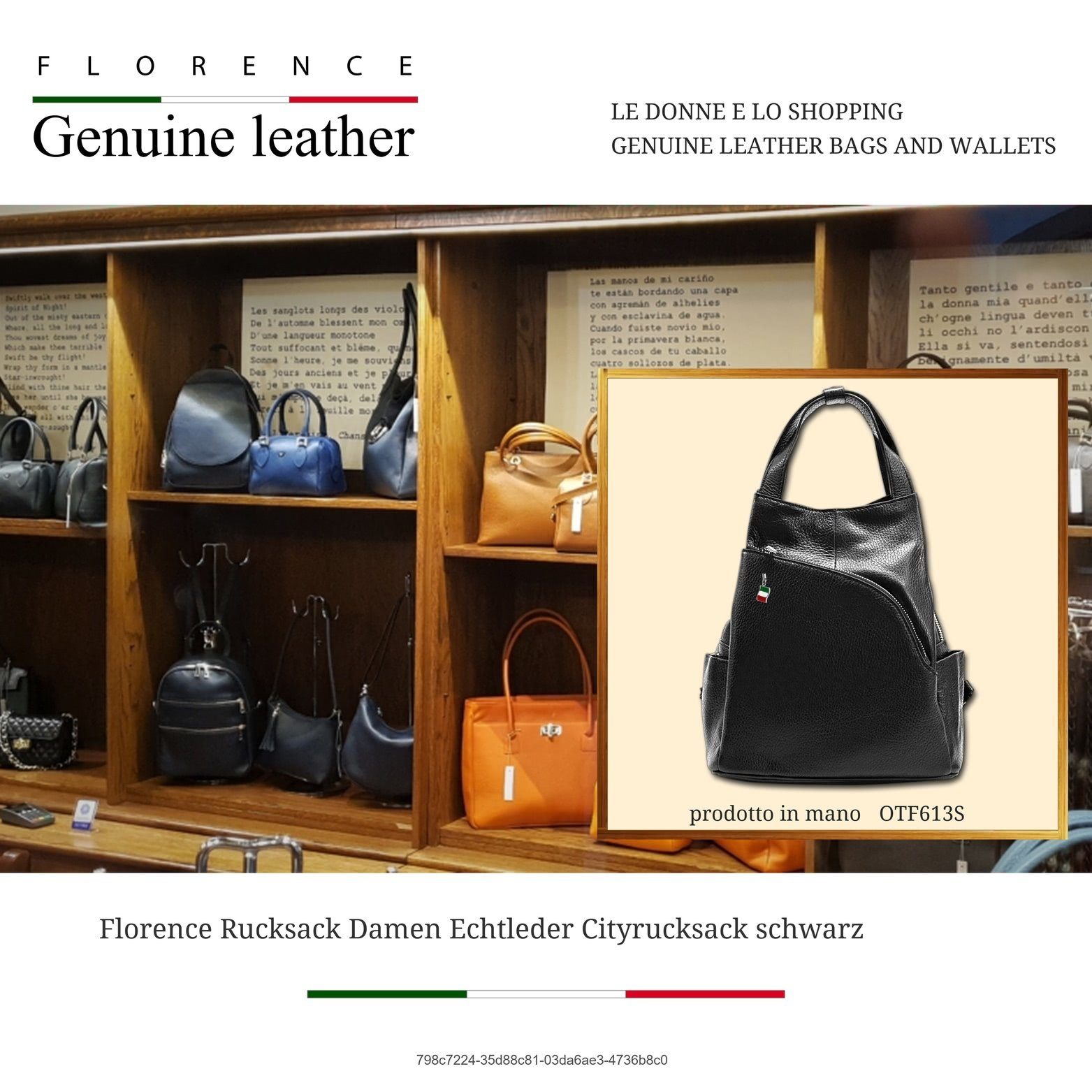 FLORENCE Cityrucksack Florence Damen Rucksack Echtleder (Cityrucksack), Dam günstig online kaufen