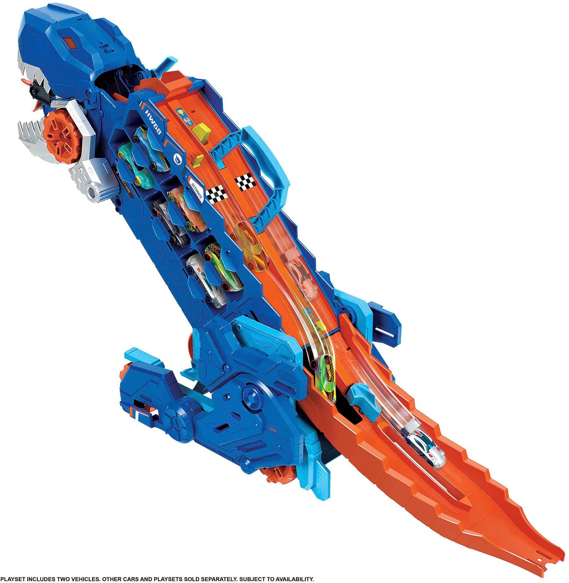 Hot Wheels Spielzeug-Transporter Ultimative Transporter, mit Rennstrecke; mit Licht und Sound