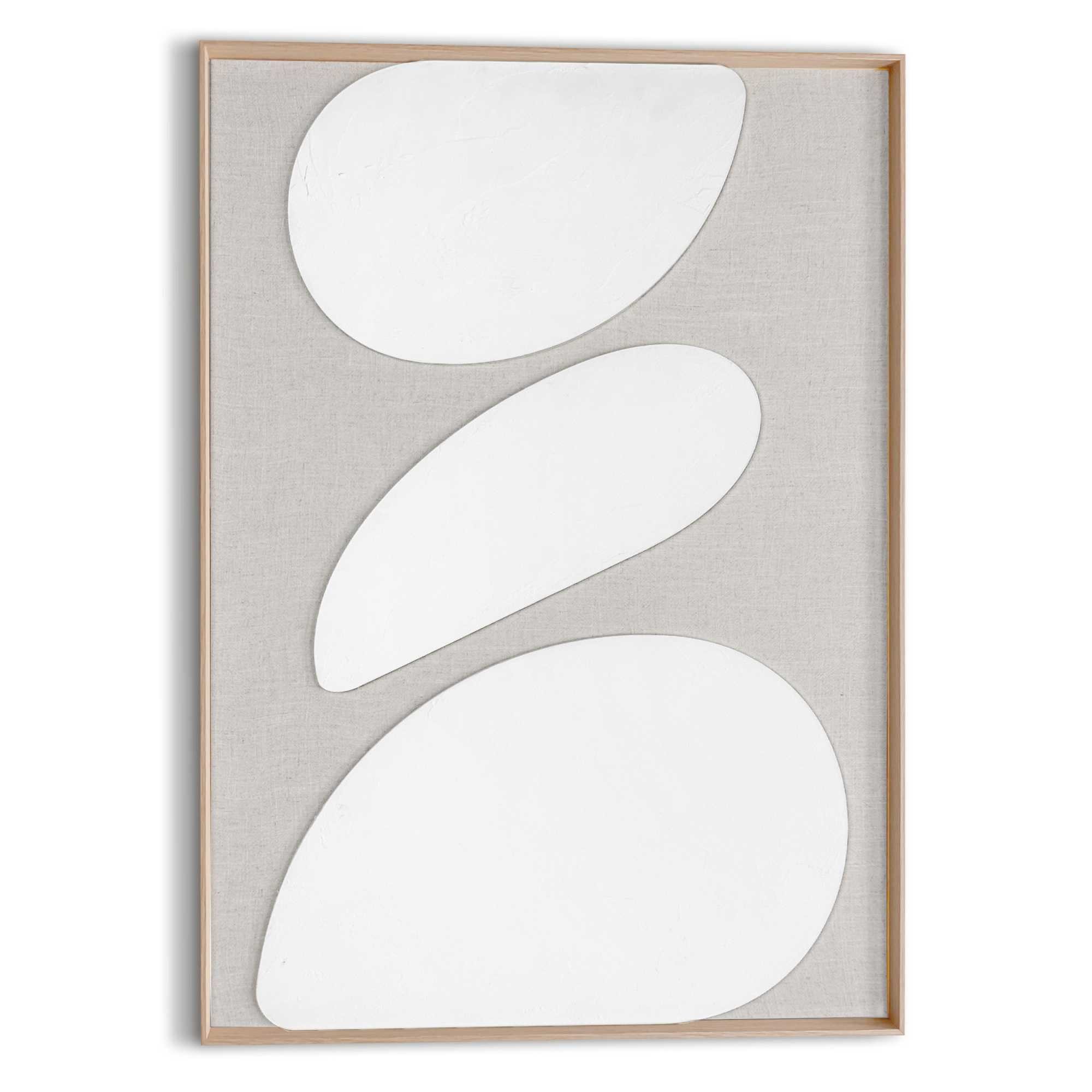 Reinders! Wandbild Organic Pebbles, Wohnzimmer - Beige - MDF - Abstrakt - 50x70 cm