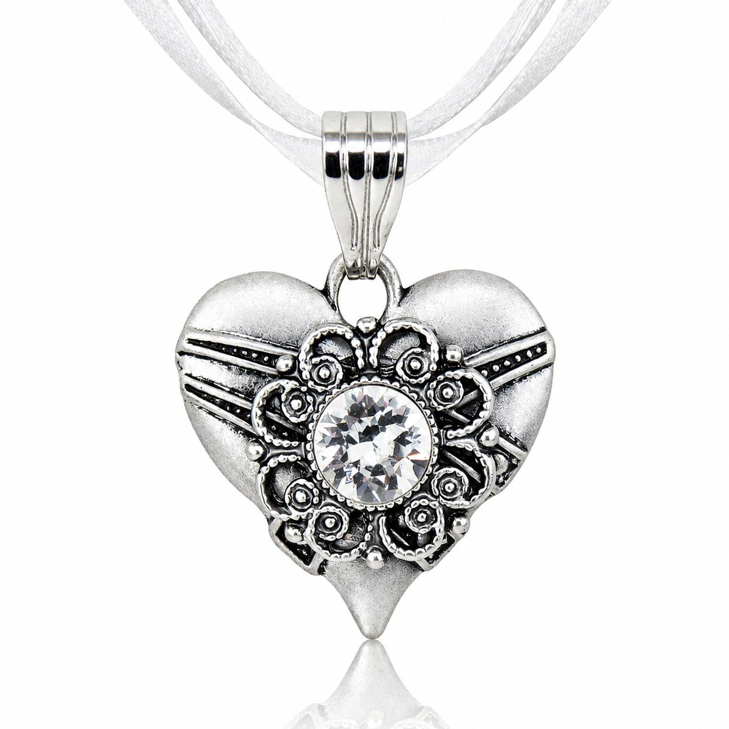 LUISIA® Kette mit Anhänger LUISIA® Halskette "Paula" mit Kristallen von Swarovski® (inkl. Schmuckbox)