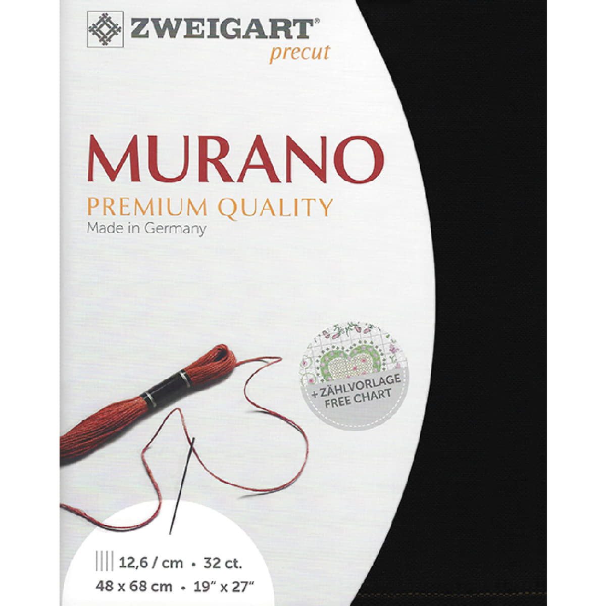 Zweigart Kreativset Zählstoff MURANO Zweigart precut 32 ct. 3984, 48x68 cm, (embroidery kit by Marussia)