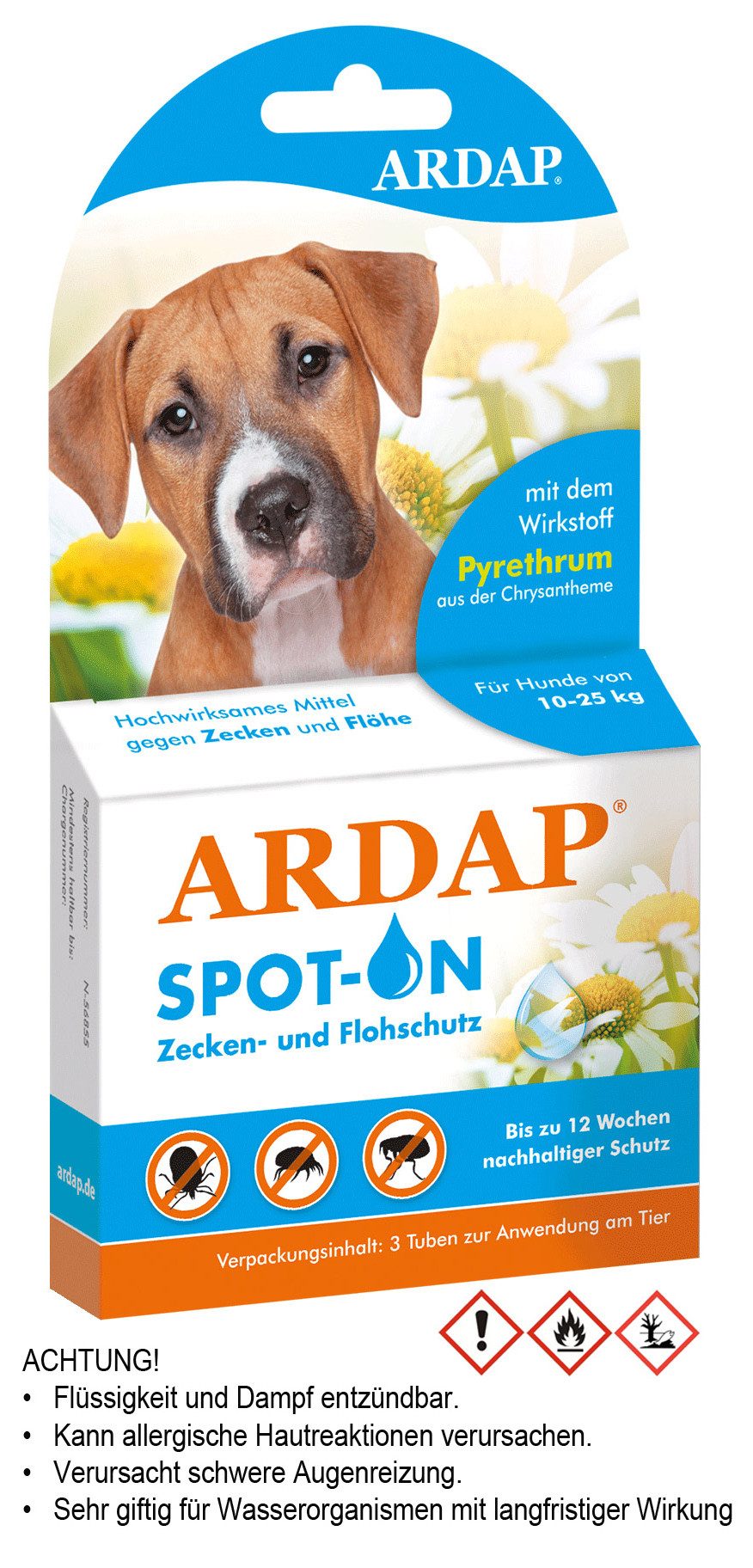 Ardap Insektenspray Ardap Spot-On für Hunde von 10-25 kg - 3 x 2.5 ml günstig online kaufen
